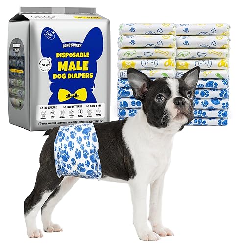 Dono Dog Diapers Male, Disposable Male Dog Wraps 60ct, Ultra