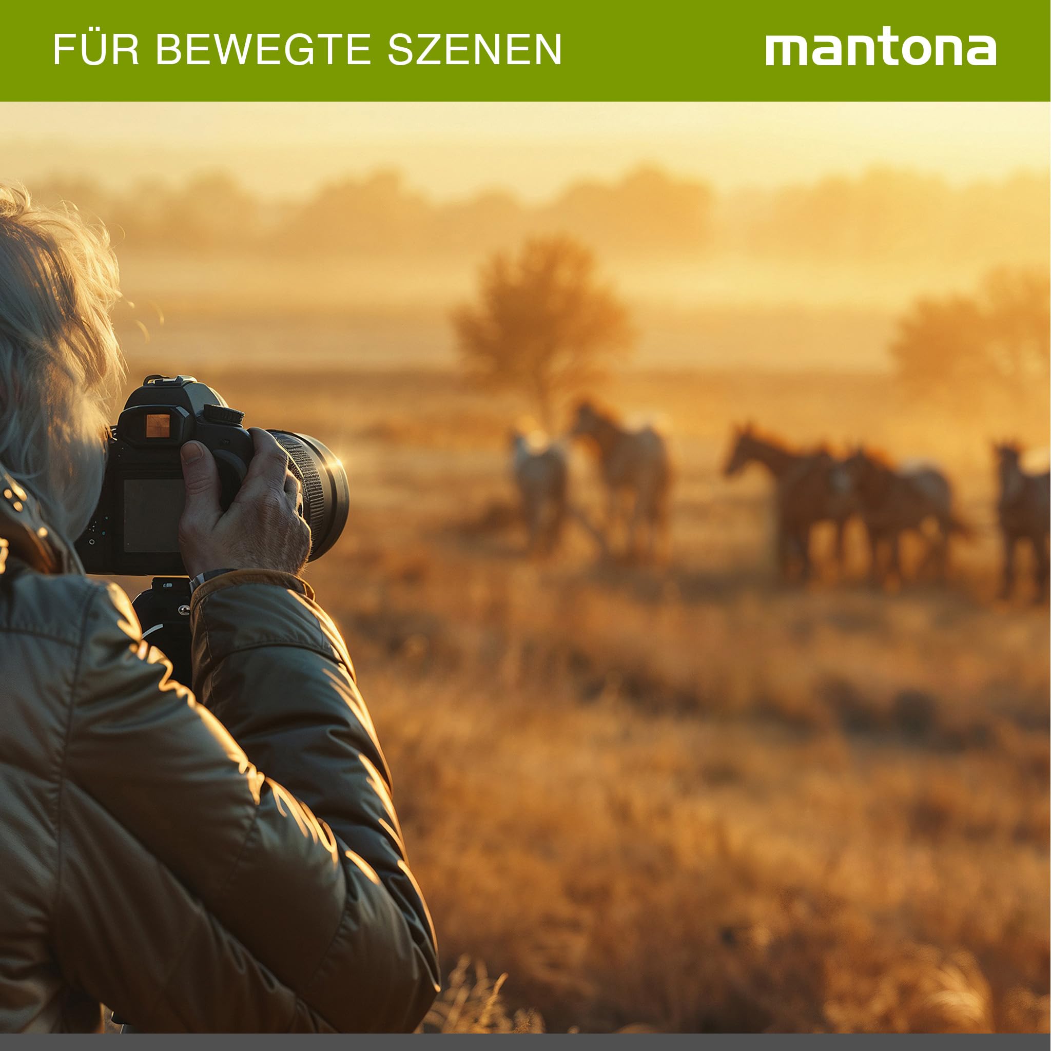 mantona Pro One Einbeinstativ aus ultraleichtem Carbon schwarz, Stativ höhenverstellbar von 44 cm bis 165 cm, praktische Schaumstoffummantelung & Handschlaufe, kompakt & belastbar mit Zubehör