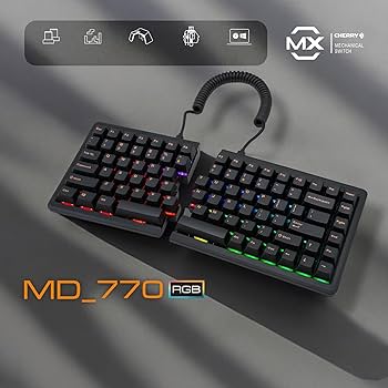 BAROCCO MiSTEL MD770 RGB (英語配列/赤軸) 分離型 Amazon.co.jp: BAROCCO MiSTEL MD770 RGB (英語配列/静音赤軸