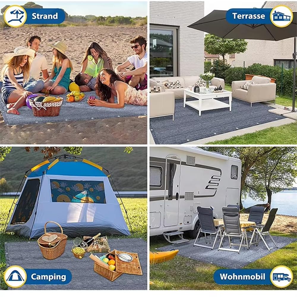 NEWFUN Alfombra para Toldo con Ojales Suelo Camping Exterior Caravana 300x400 cm