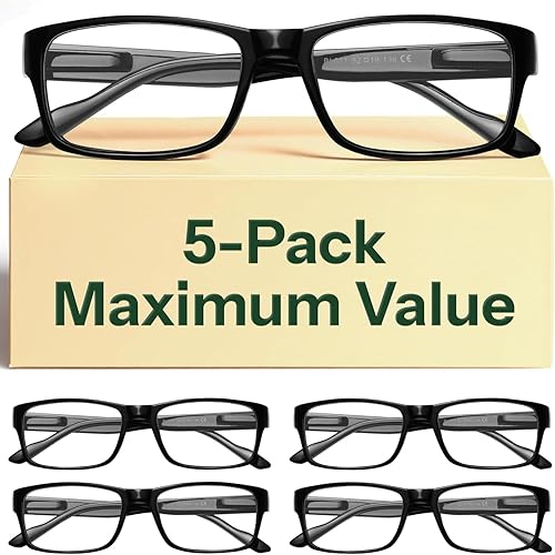Gaoye Professional Reading Glasses for All Day - Computer Readers with Blue Light Protection - Value Pack