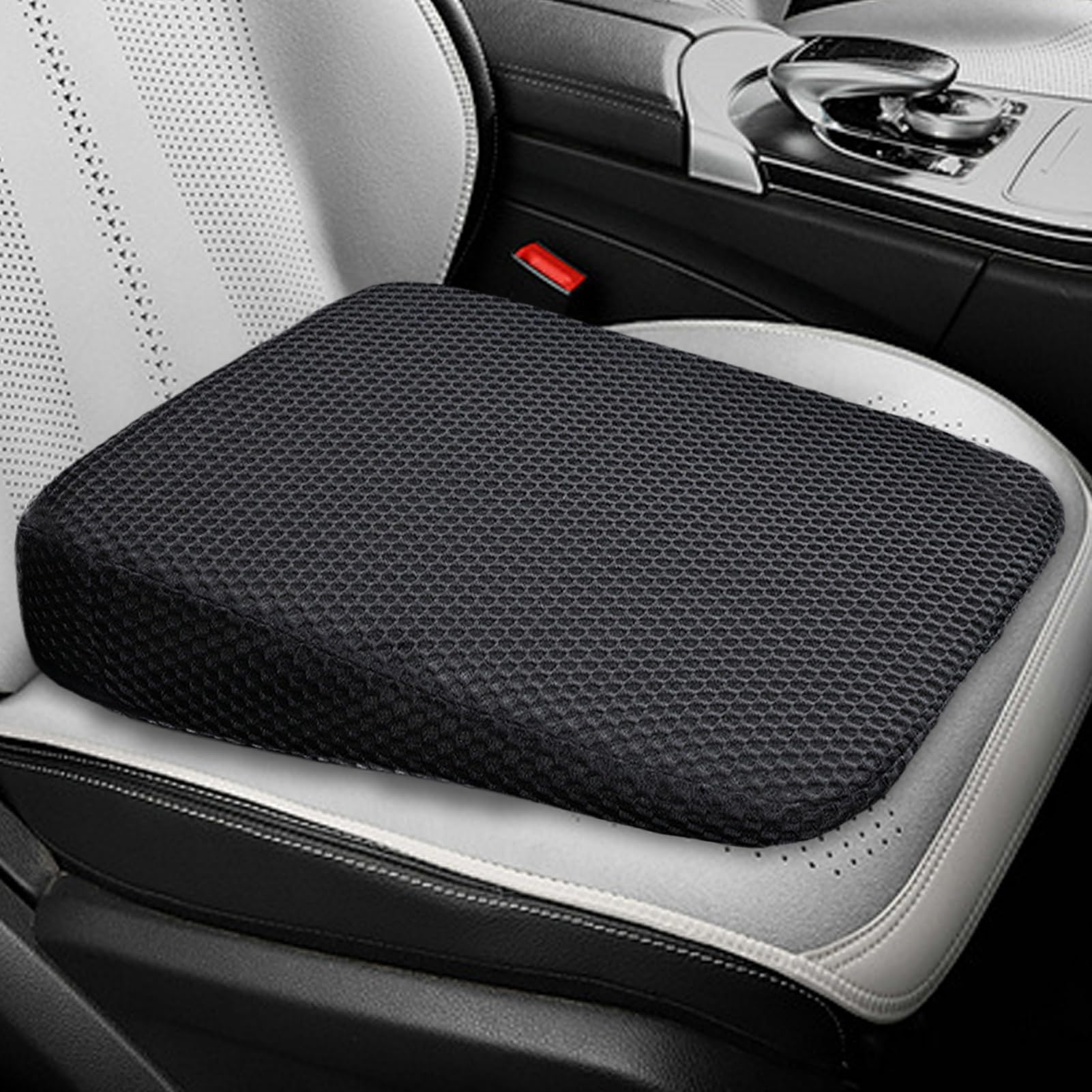Rehausseur de qualité supérieure pour adulte – Siège de voiture épais antidérapant pour conducteurs courts | Design ergonomique pour soulager la fatigue du coccyx – Coussin portable pour camion, VUS