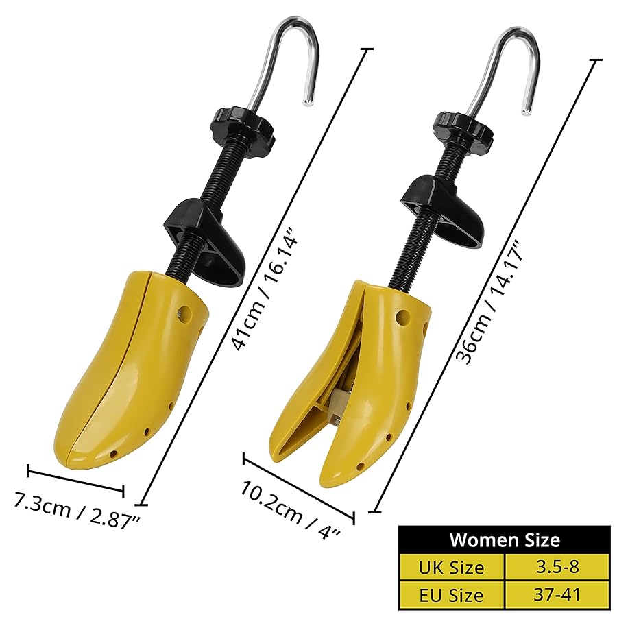 Tendiscarpe Zawaer Set Da 2 | Espansori Regolabili Per Scarpe Strette | Allunga Larghezza E Lunghezza | Con Calzascarpe