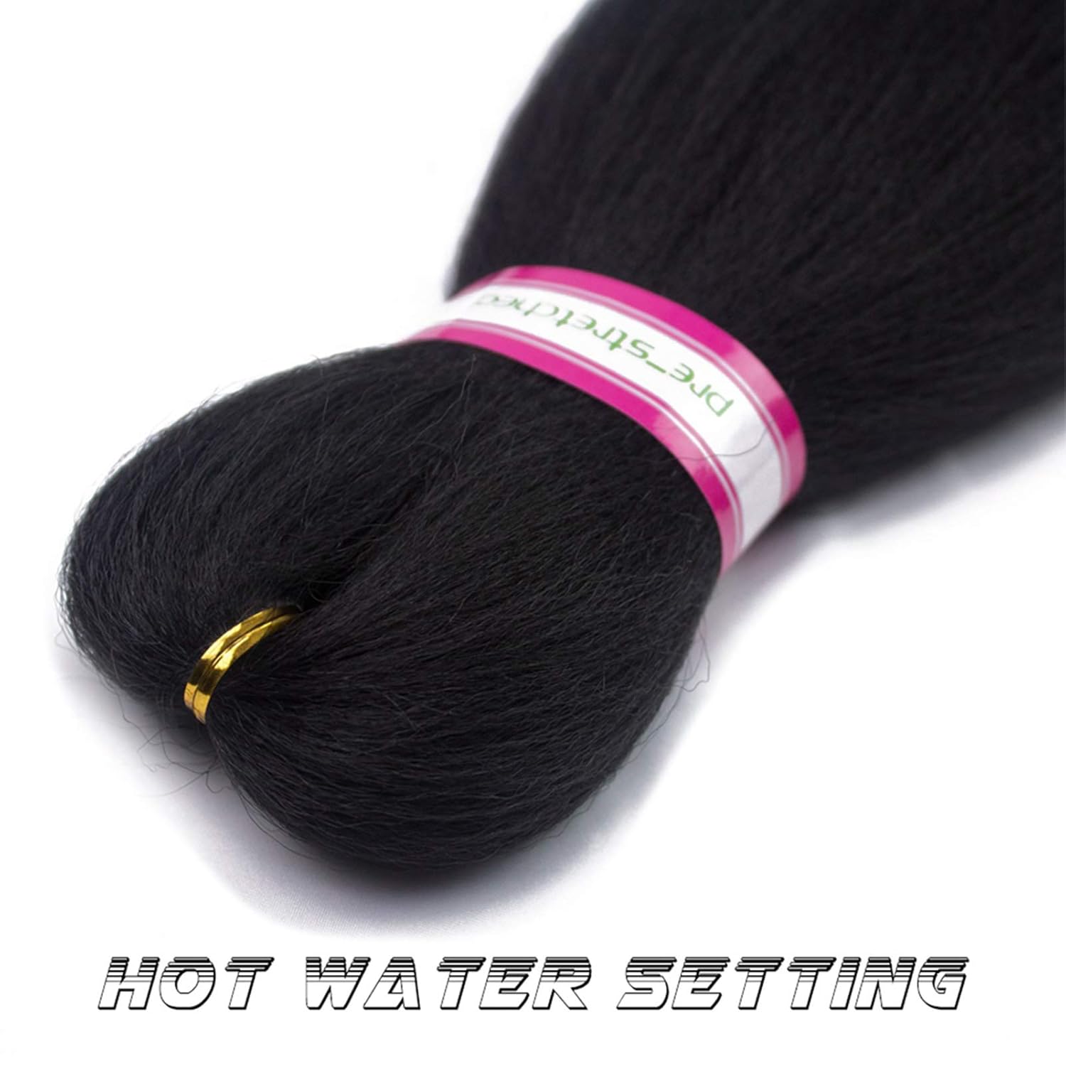 Pre Stretched Braiding Hair Extension Natural Black Color 8 Packs 28 Inch Long Professional Hair for Braiding Twist Braids Itch Free Hot Water Setting Yaki Straight Synthetic Hair for Women, 1B