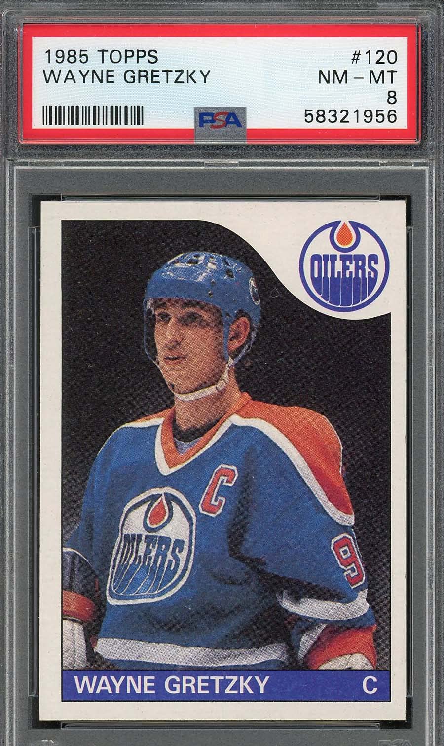 Amazon.com: Wayne Gretzky 1985 Topps Hockey Card #120 Graded PSA 8