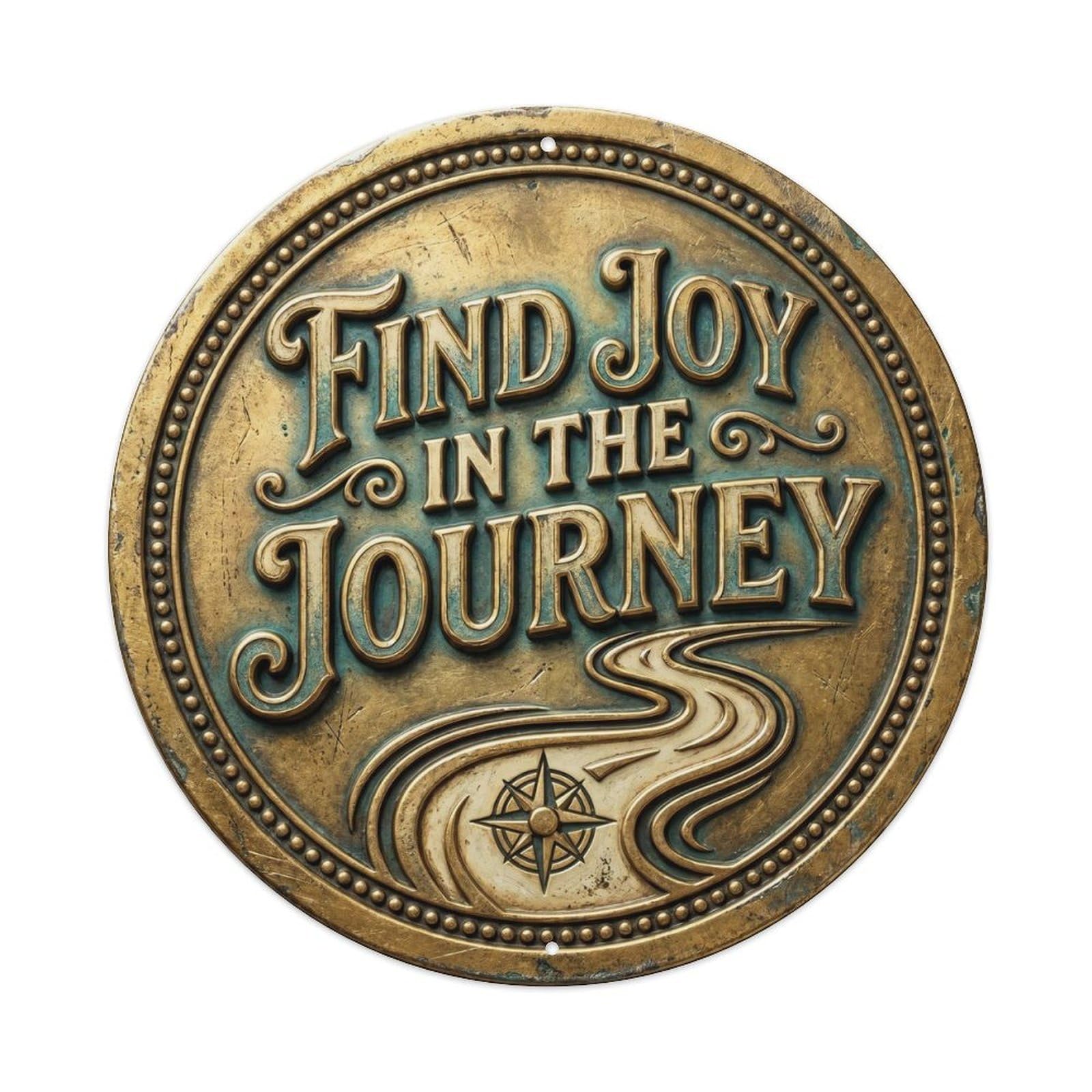 Find Joy in Journey Vintage Garage Display Retro Slogans Metal Tin Sign