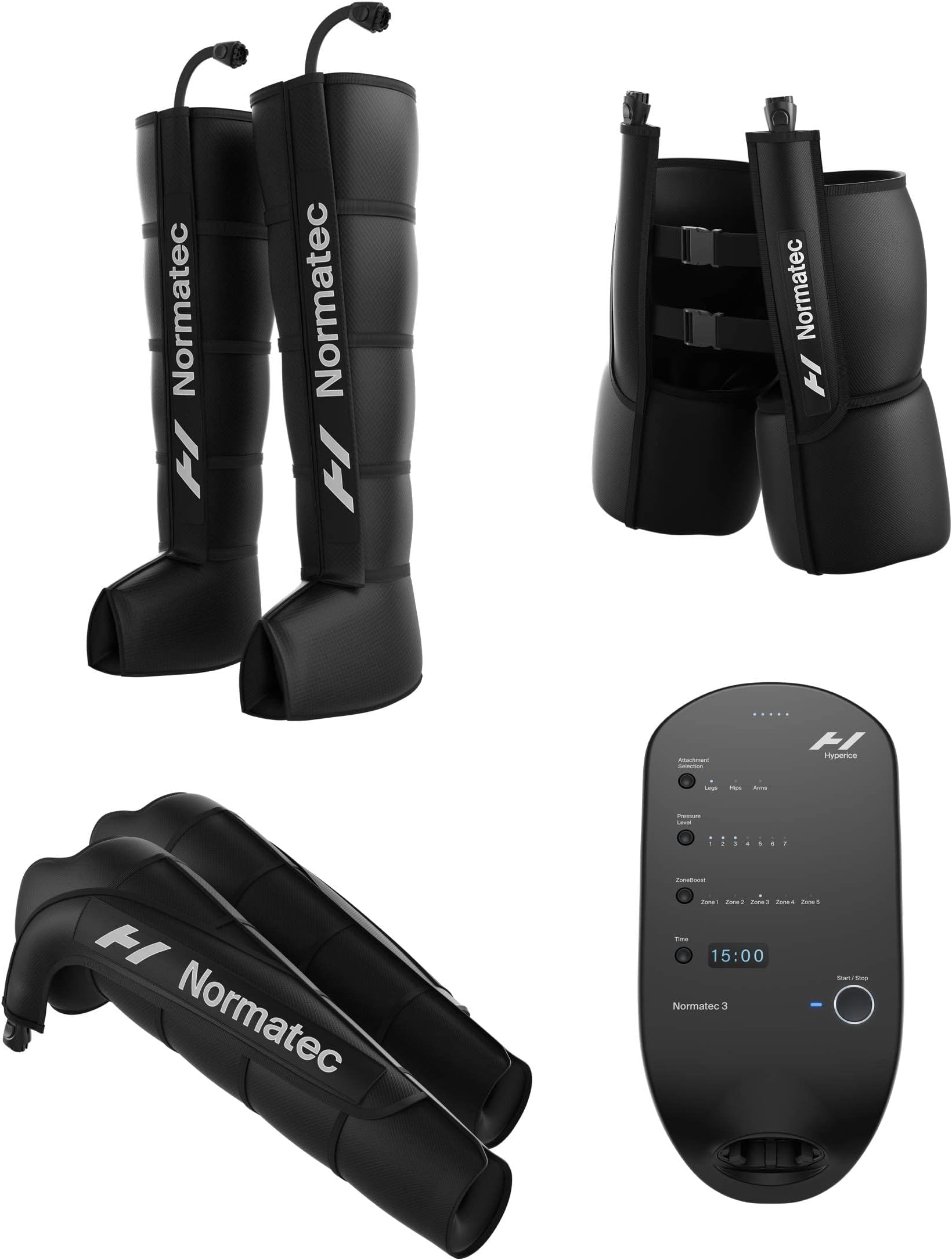 Normatec 3 - Recovery System with Patented Dynamic Compression Massage Technology (Normatec 3 Full Body (Standard Legs + Hips + Arms)