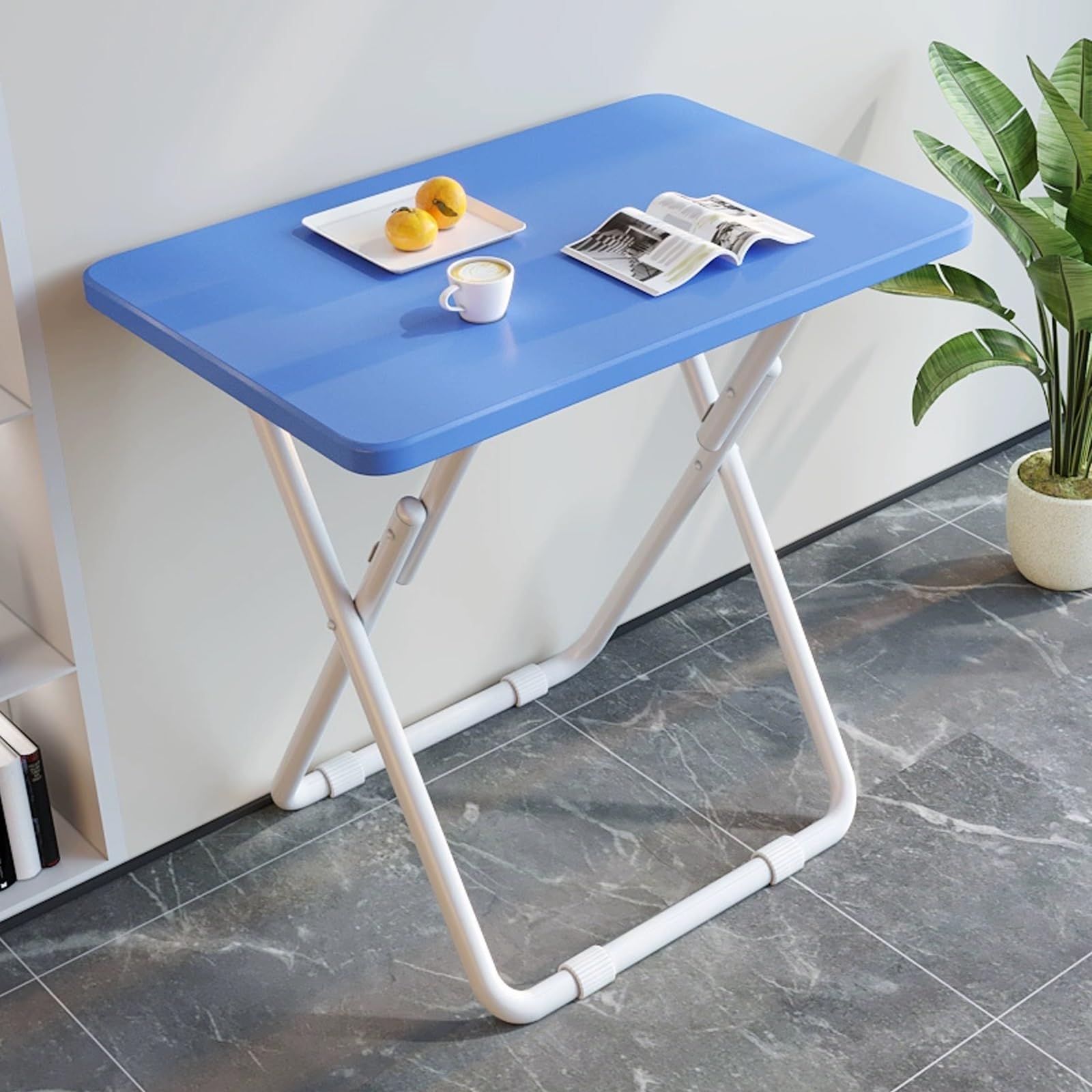 Vassoio pieghevole per TV, per mangiare, leggero, con gambe in acciaio al carbonio a forma di X, capacità di carico 200 kg, perfetto per campeggio, soggiorno e patio