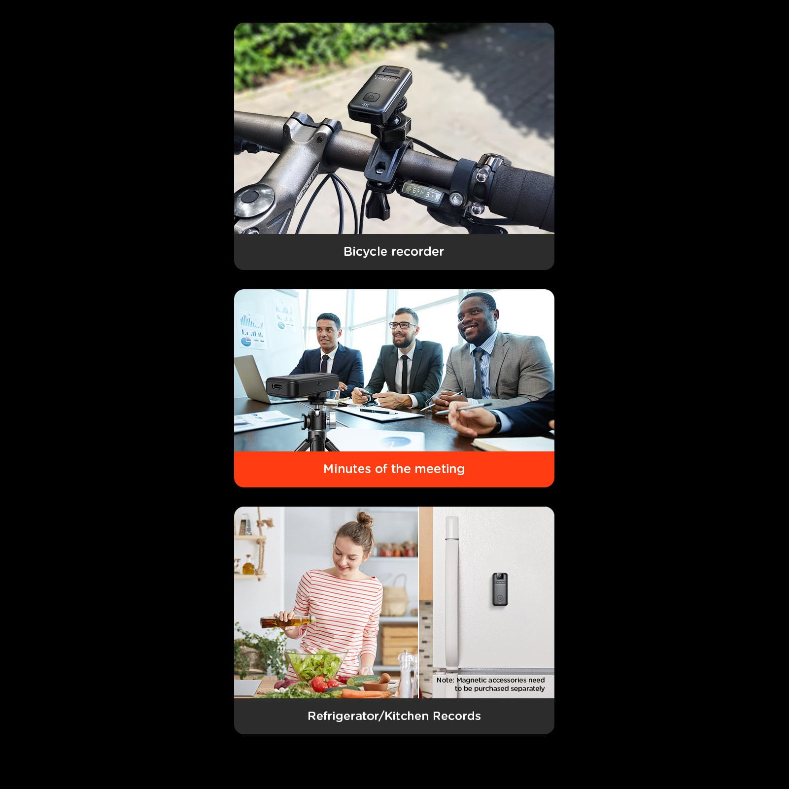 Telecamera con azione per il pollice 4K Cavo OTG Telecamera in miniatura per il movimento del pollice per la pesca, il ciclismo, l'escursionismo, lo sport, la corsa