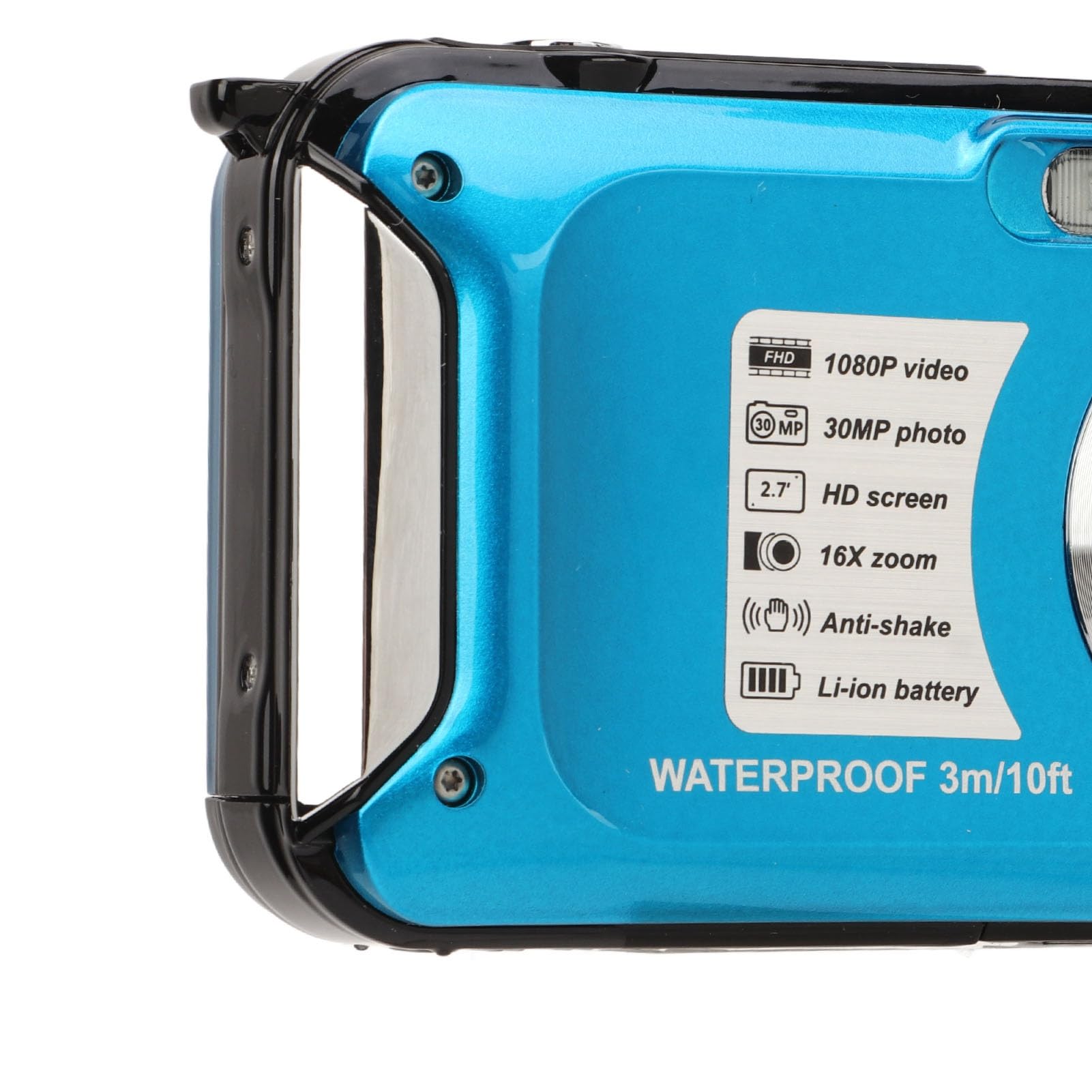 Kamera Podwodna, Wodoodporna Kamera z Wyświetlaczem LCD 1080P 30MP Aparat Cyfrowy do Nurkowania z rurką