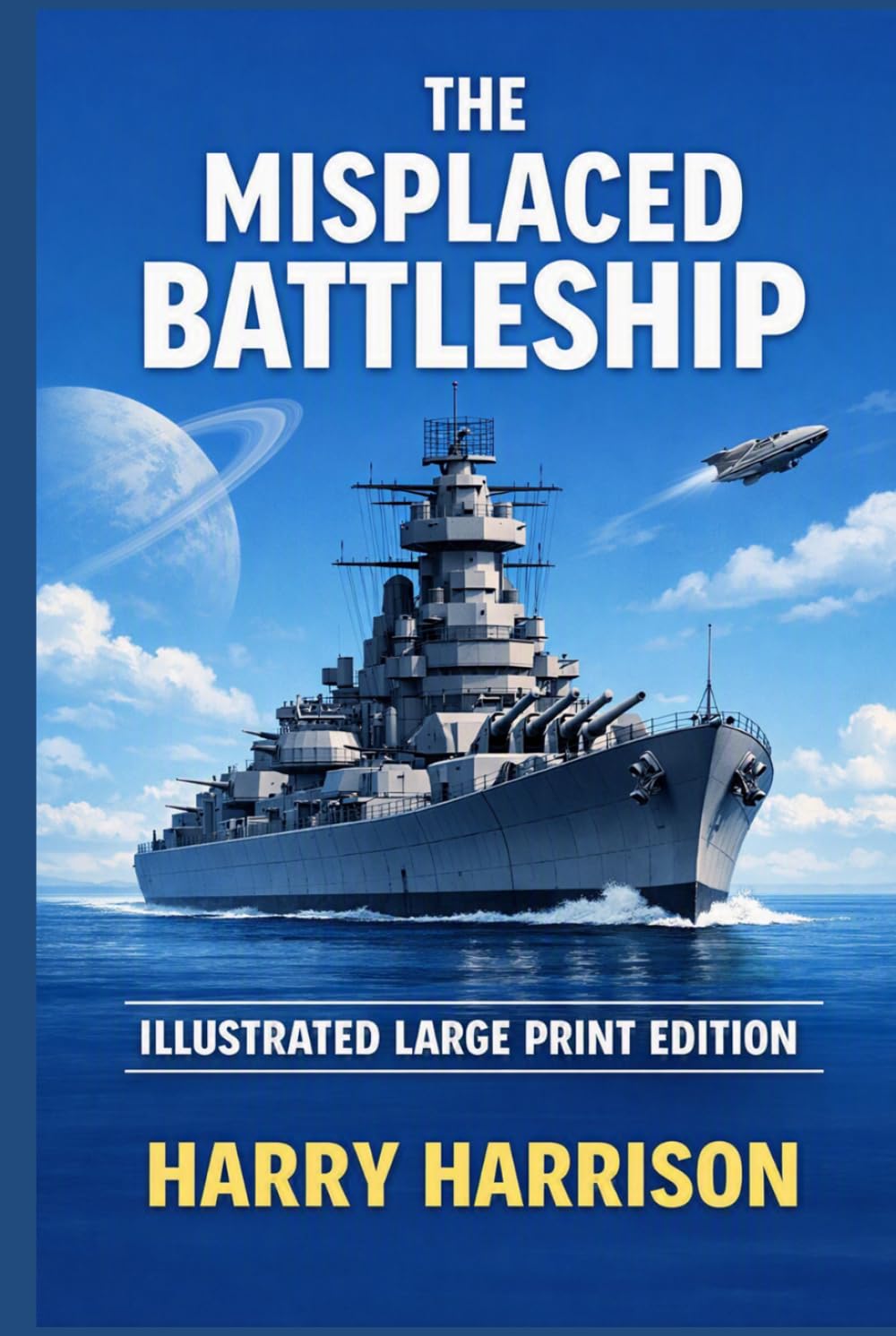 The Misplaced Battleship: ILLUSTRATED LARGE PRINT EDITION – A Classic Science Fiction Romp An Easy-to-Read Classic Format
