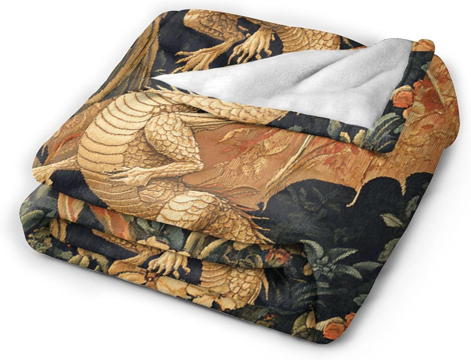 Dragon Blanket Mid Century Dragon Fleece Throw Blankets Fuzzy Plush Super Soft Cozy Warm Dragons Decor Bedding Blanket Gifts for Boys Girls Kids Adult Men Women 40"x50" - Image 4