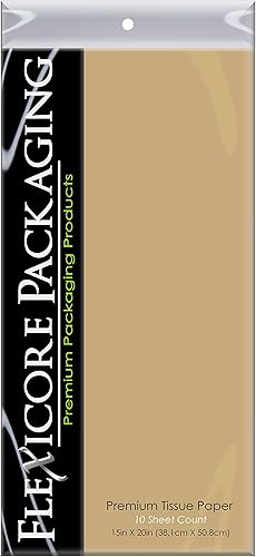 Papel de seda para regalo Flexicore Packaging, tamaño 38x50 centímetros, libre de ácido, en paquetes, manualidades, hazlo tú mismo.