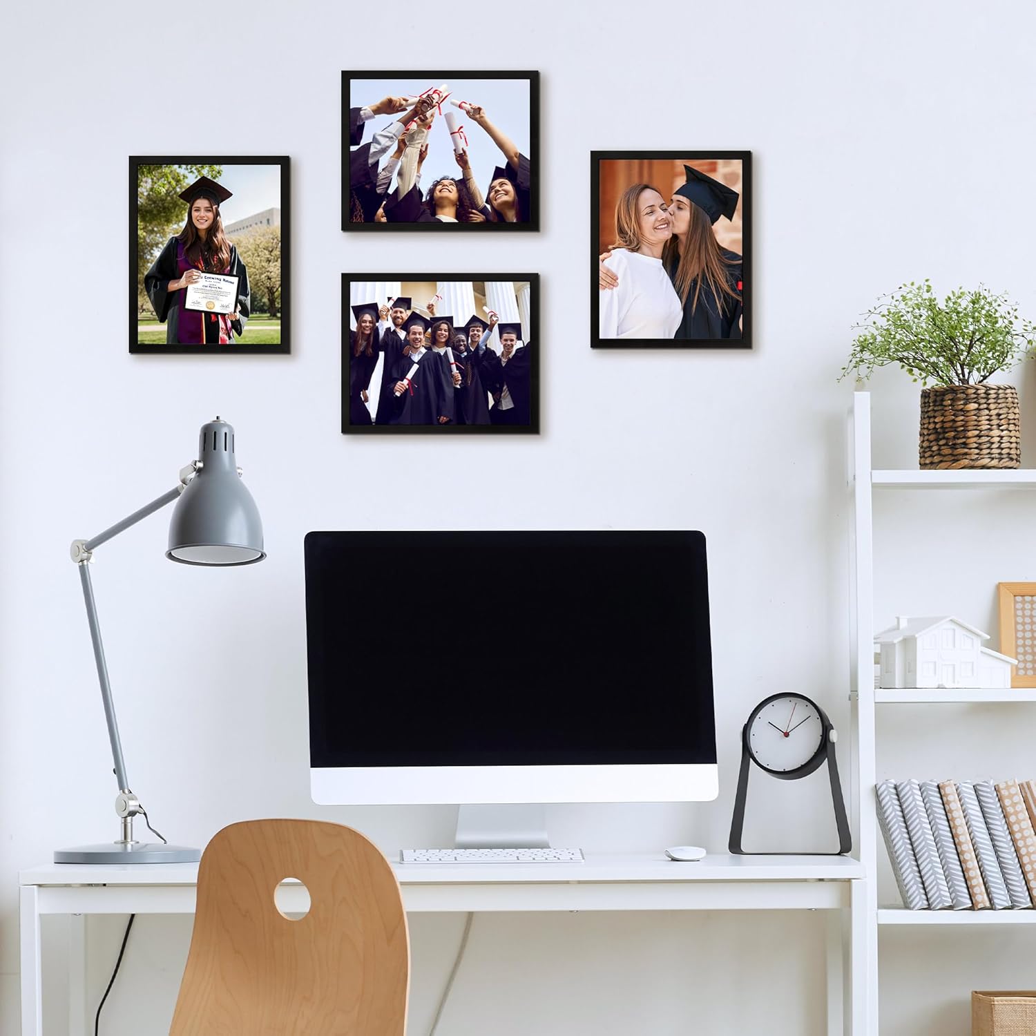 FIXSMITH 8.5x11 Diploma Frame, Black Picture Frame With Clear Plexiglass, 6 Pack Certificate for Wall Display, Document Frame, High School Diploma - Image 7