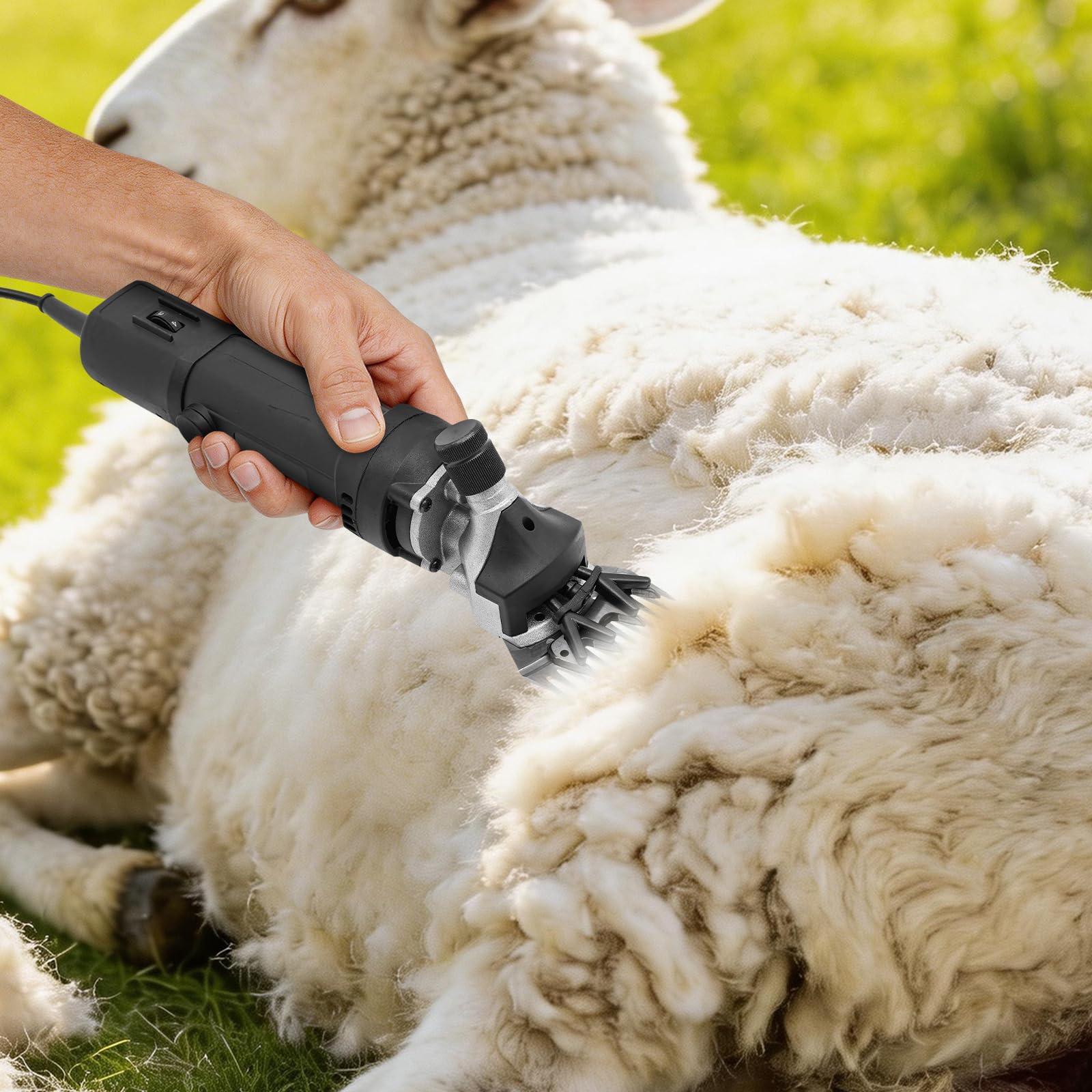 Schafschere, 850W 0-3500rpm Professionell Elektrische Schafschere, 6 Geschwindigkeiten, Tierpflege Schafschermaschine für Alpakas, Tiere, Schafe, Wolle, Ziegen Farm Livestock Haircut