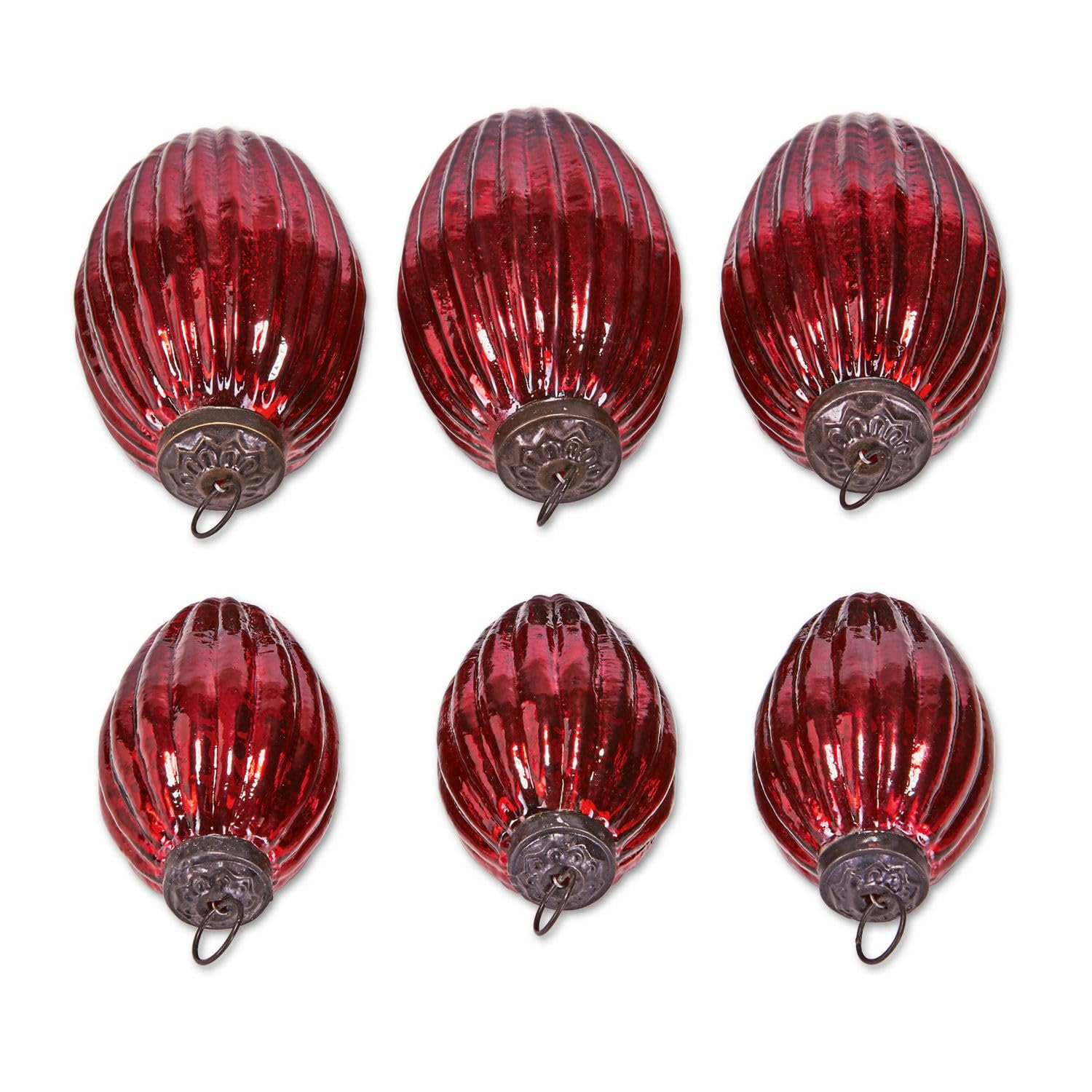 Loberon Weihnachtsschmuck 6er Set Blavet, antikrot