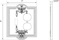 Vista 4 de Nostalgic Warehouse - Cubierta de interruptor de luz Meadows