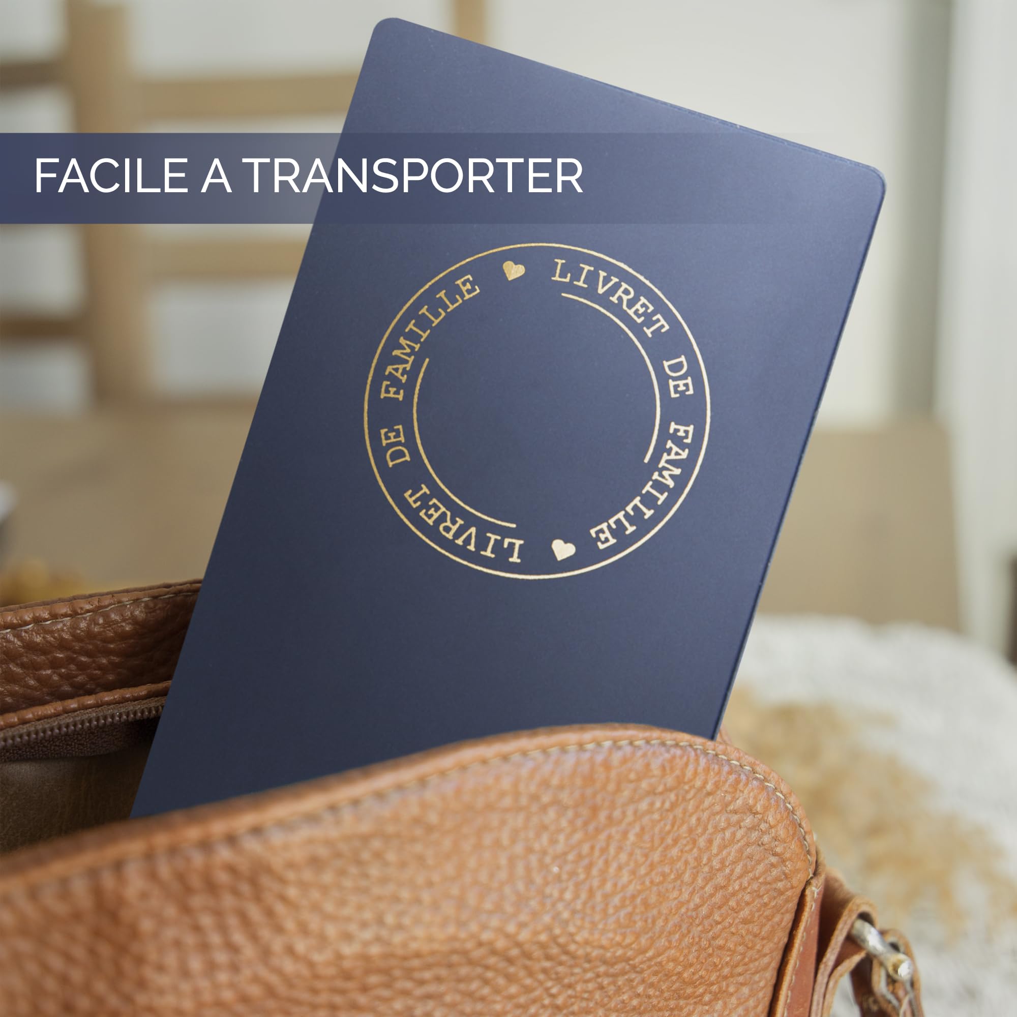 Protege Livret de Famille-étui Protection Carnet Impression Dorée PVC Gomme Expansé Poches Transparentes Cristal Ref 120 microns-Cadeau Pochette-Format Standard 104×215 mm Vert Bouteille