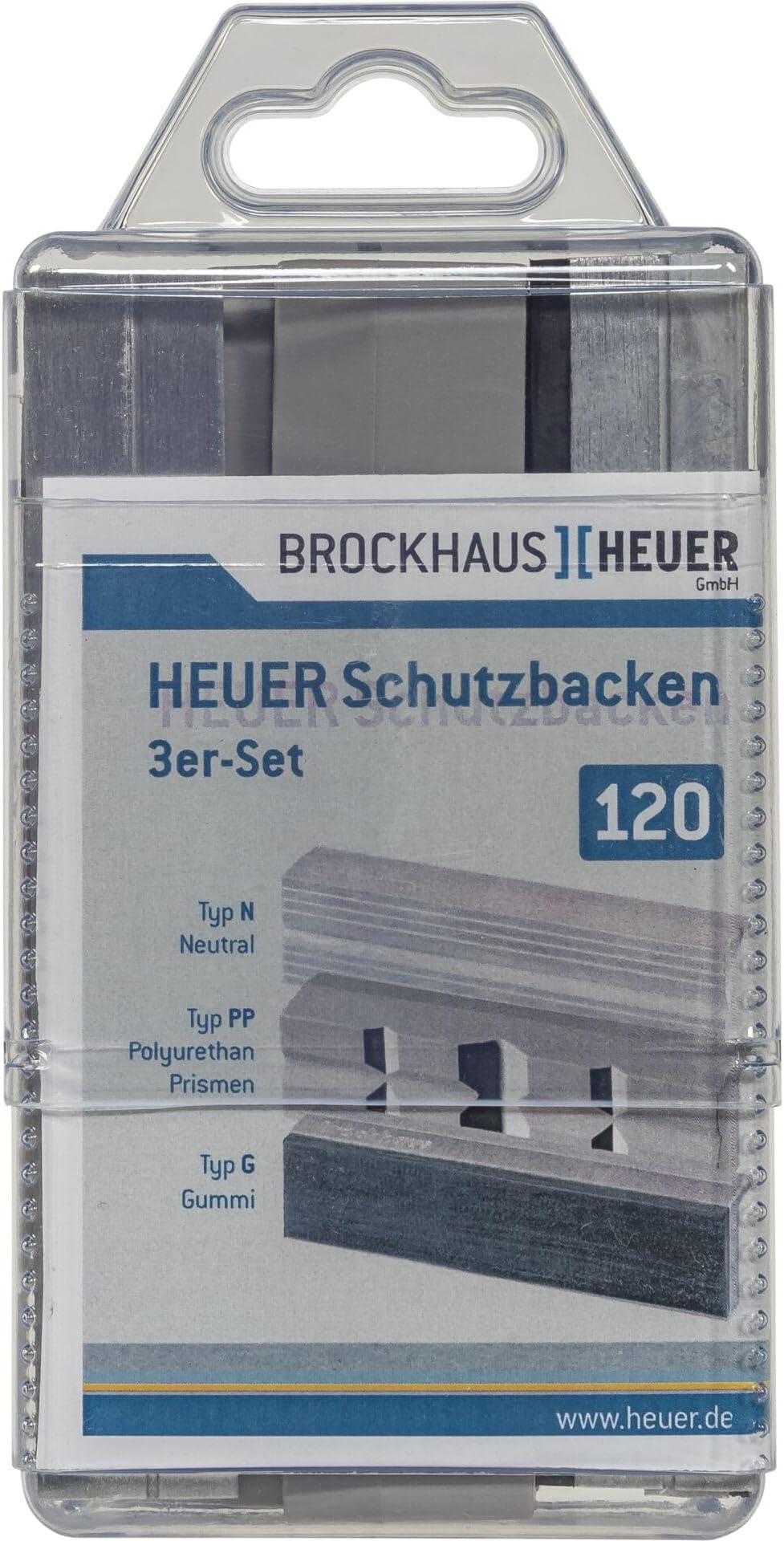 115122 Vice Jaws, Protective Jaws Set of 3 (Right-Angled Plan-Parallel Integrated Special Magnets; Jaws for Vice 120 mm; Contents: Type G, PP, N), Right Angle.