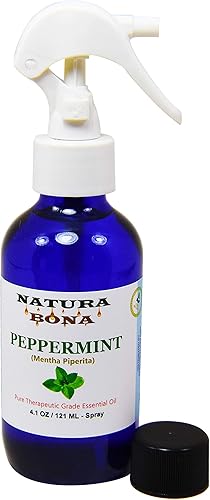 Spray de aceite esencial de menta, 100% puro, totalmente natural, de grado terapéutico para múltiples usos en el hogar y aromaterapia. (botella de
