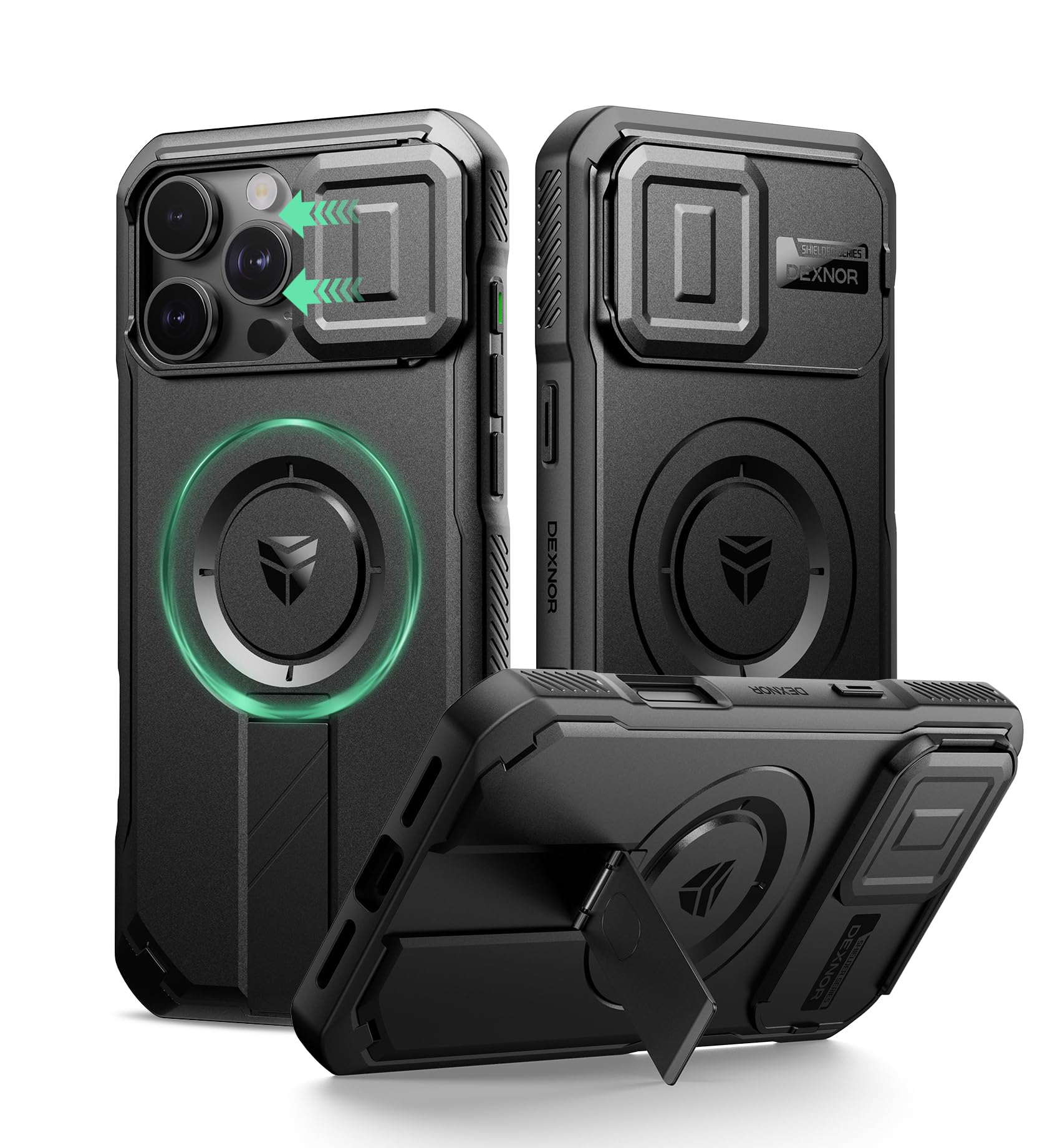 Dexnor for iPhone 16 Pro Max Case, Slide Camera Cover, 6.9 inch Black