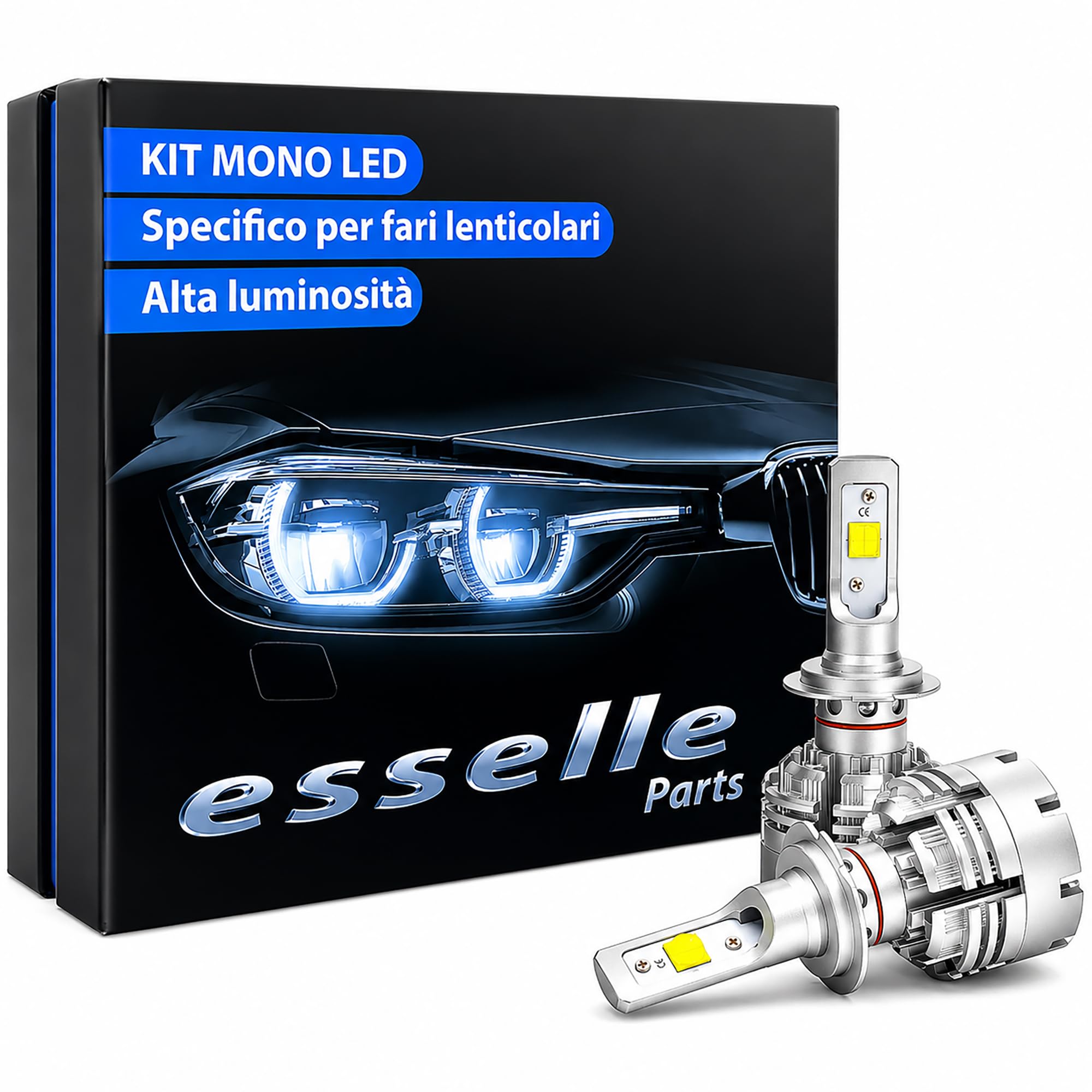 Kit Led H7 6500k Full Canbus Xenon 12000lm Lumen Mono Led Monoled X Lenticolare