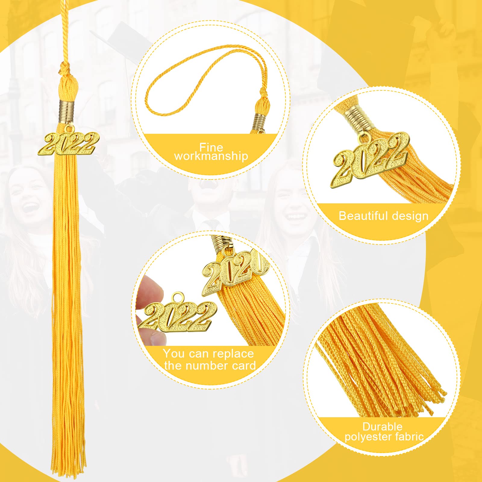 Buy 2022 Graduation Tassel Academic Graduation Tassel with 2022 Year Charm Ceremonies