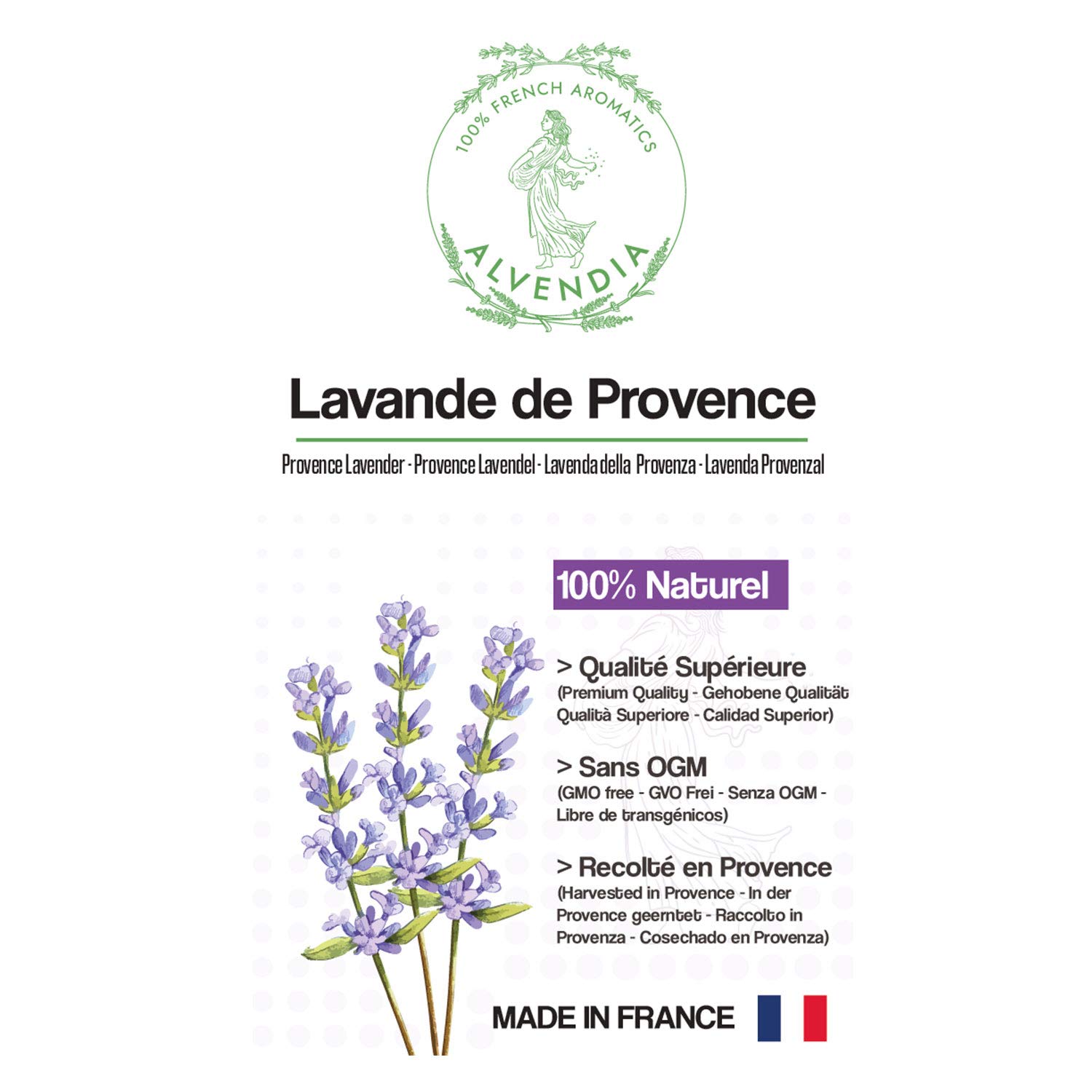 ALVENDIA - Lavanda della Provenza - Raccolto 2024 - Confezione da 1 KG (1000 GR)
