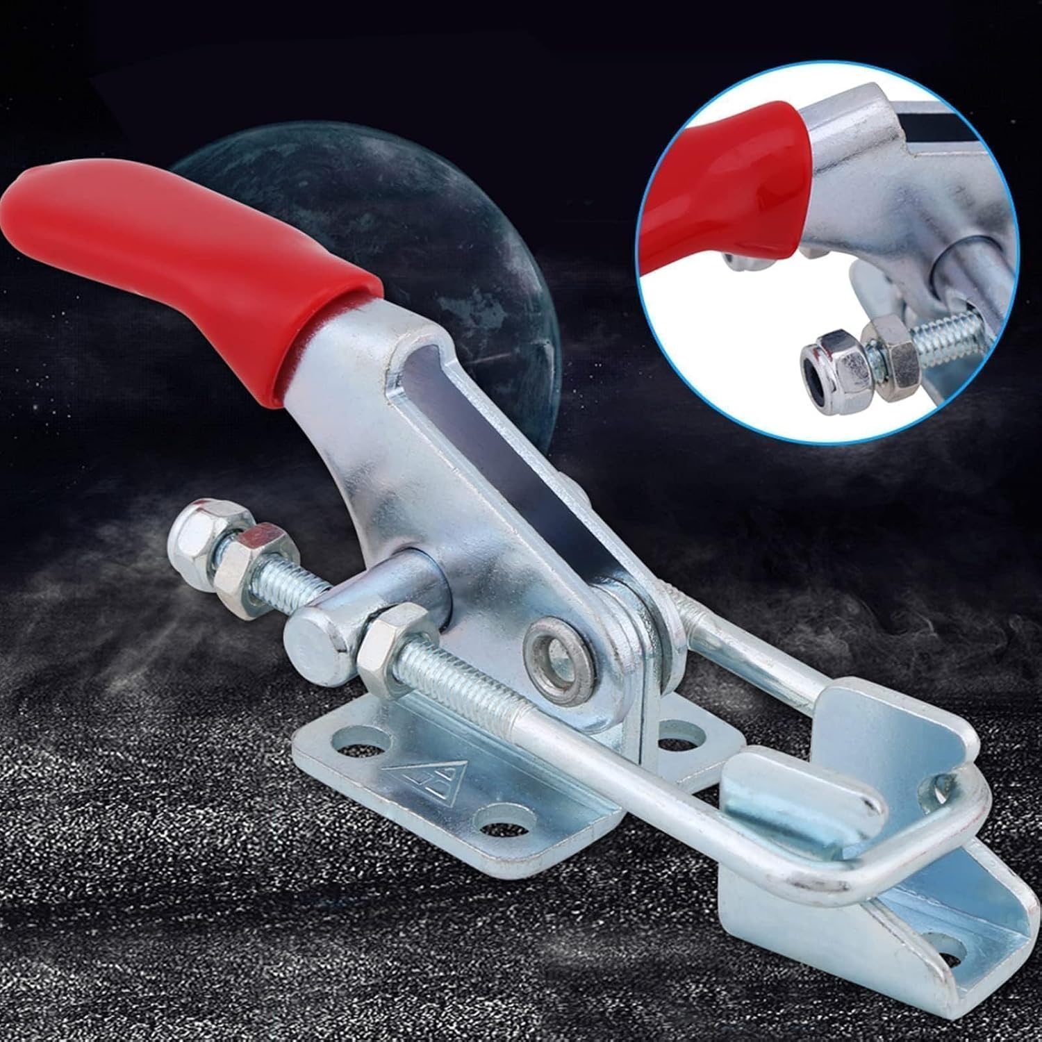 4PCS Latch Type Toggle Clamps Set, Metal Toggle Clamps Hand Tool Holding Capacity Quick Release Tool163kg/360lbs GH-40323