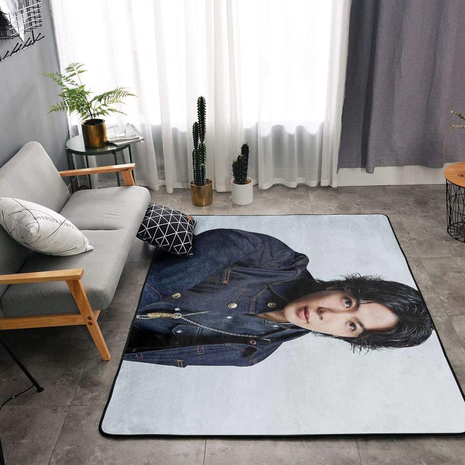 神宮寺勇太 (1)(1). 吸水速乾 フランネルフロアマット 100% ポリエステル 厚 0.8cm&times; 幅 120cm&times; 長 160