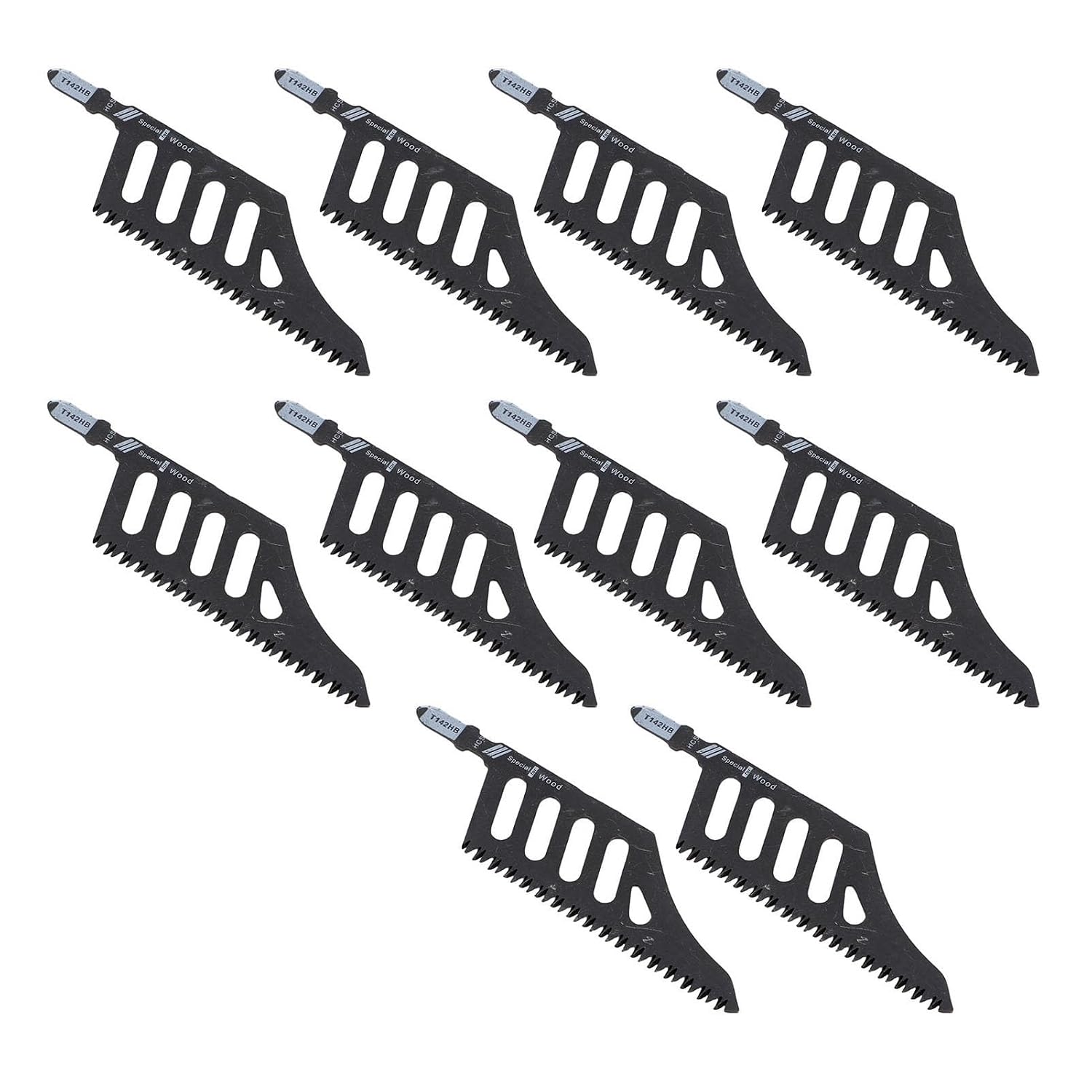 Curved High Carbon Steel Jigsaw Blades Effortless 90 Degree Corner Cutting for Wood Plastic Fiberboard 10PCS for Craft and Professional Tasks