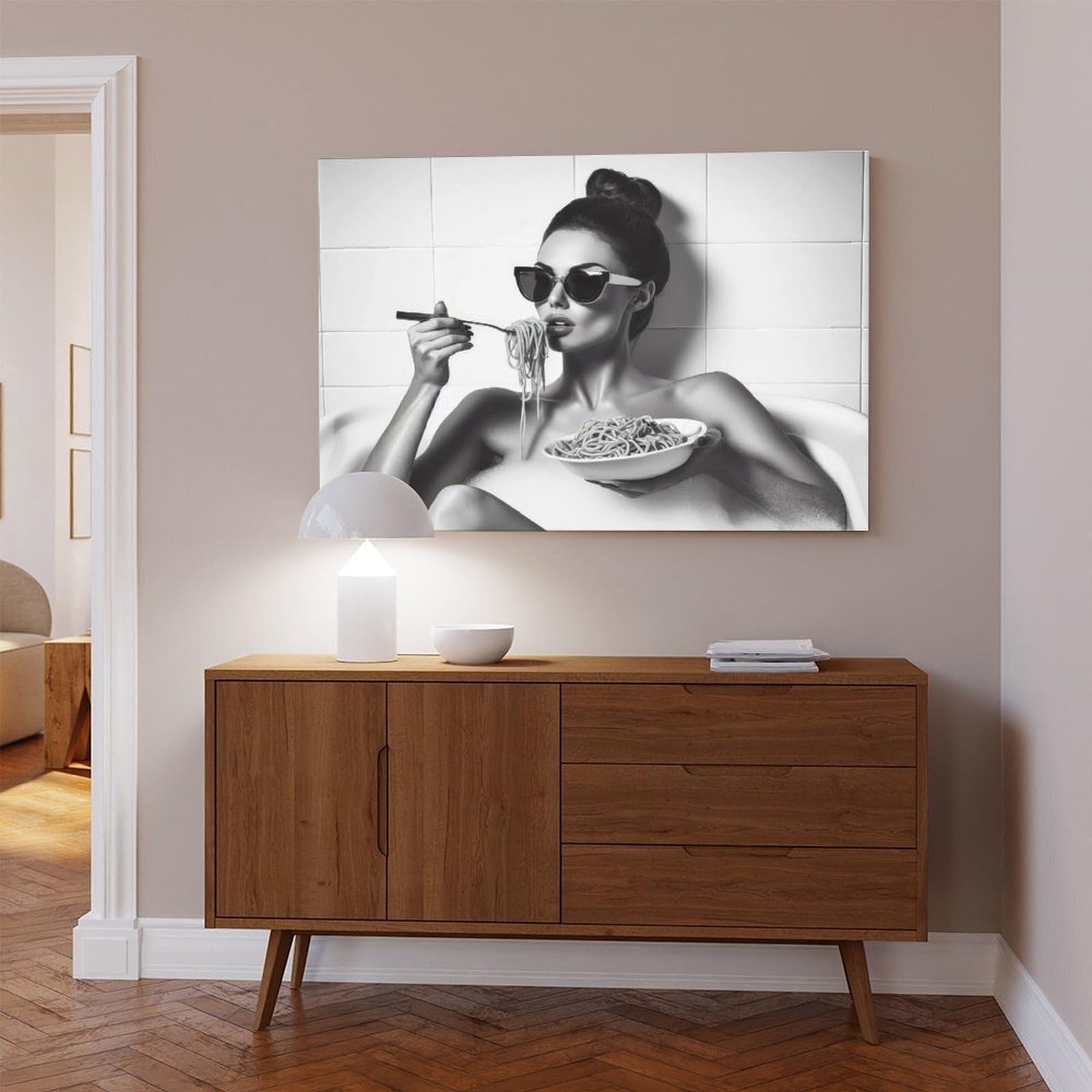 Divertente decorazione da parete per bagno (2) poster su tela per camera da letto regalo