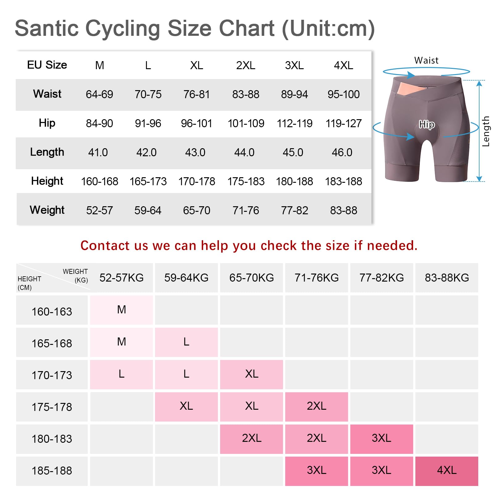 Santic Pantalones Cortos de Ciclismo Pantalones Cortos de Ciclismo Acolchados para Mujer