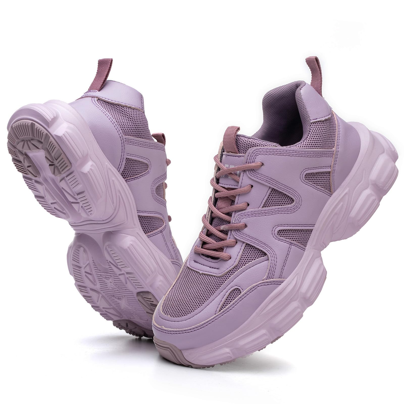 TBNOISafety Trainers Women Safety Shoes Thick Sole Lightweight Steel Toe Cap Trainers Puncture Proof Ladies Work Trainers for Hazardous Workplace UK Size 3-7