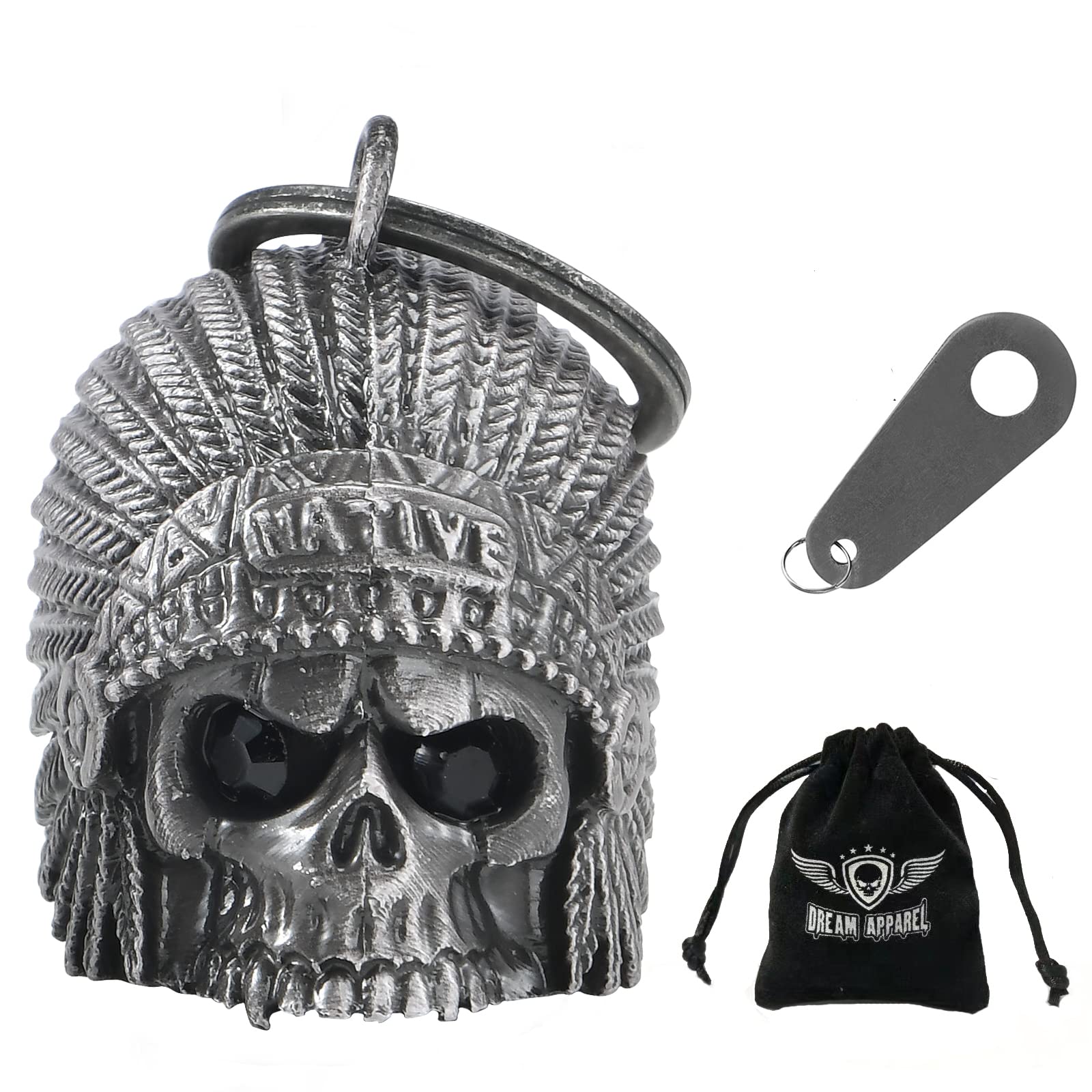 Dream Apparel Motorcycle Ride Bell For Bikers, Heavy Spirit Bells Accessory And Key Chain For Luck