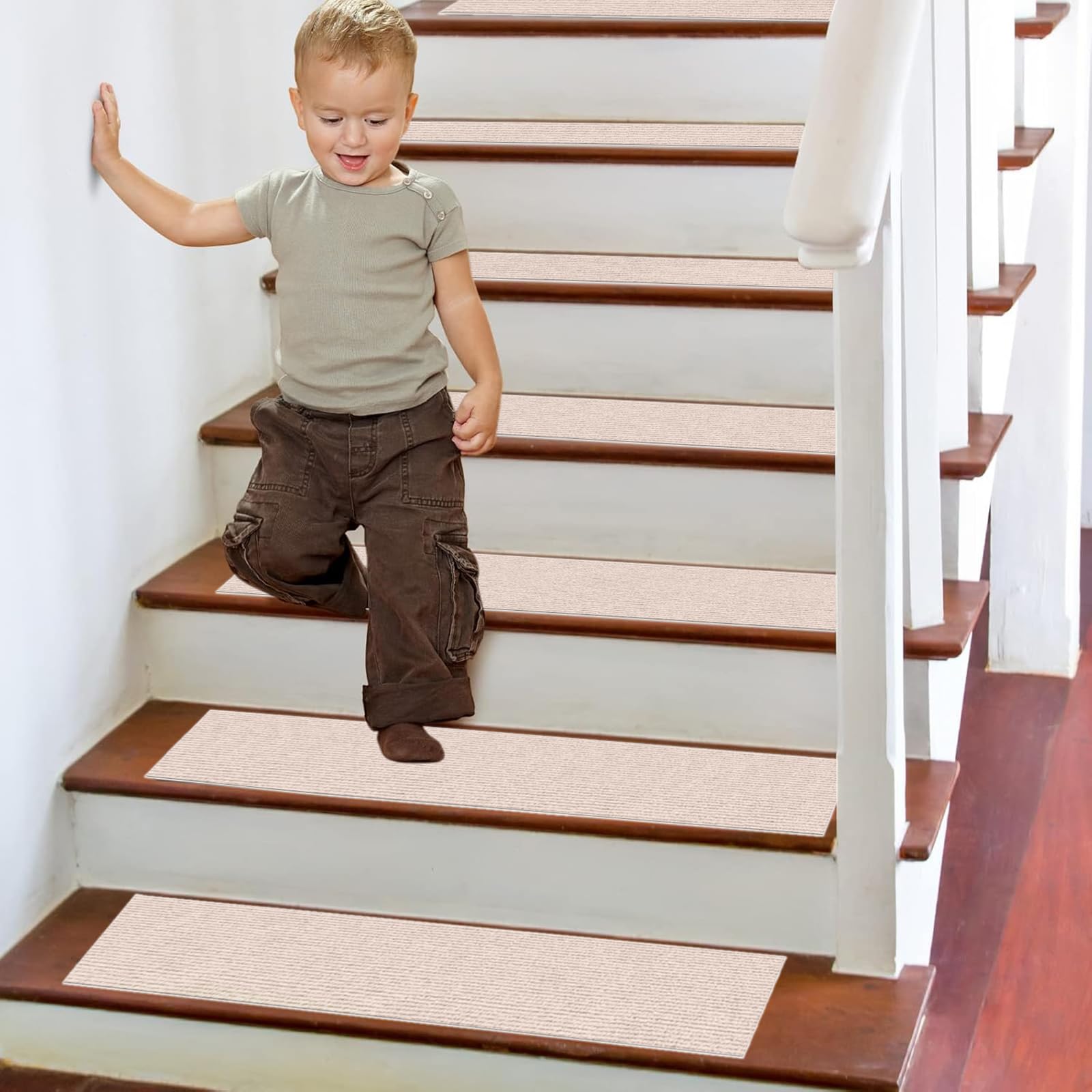 Alfombrillas antideslizantes de 46 x 62 cm, 5 unidades, TPE, reutilizables y cortables, seguras para niños, para seguridad en el hogar