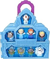 Fisher-Price Little People Disney Frozen Ice Castle Carry Case Playset with 9 Figures, Toddler Toy Ages 18 Months+