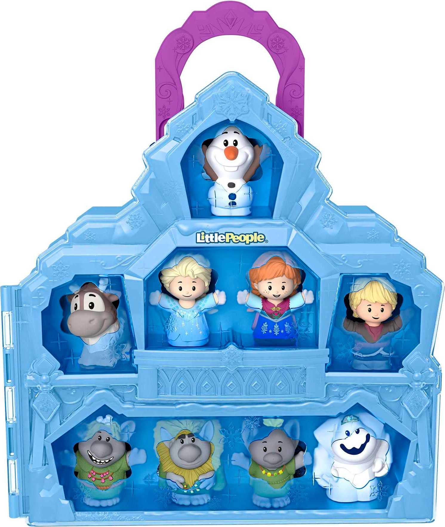 Fisher-PriceLittle People Toddler Toy Disney Frozen Carry Along Castle Case Playset with Figures for Pretend Play Kids Ages 18+ Months​