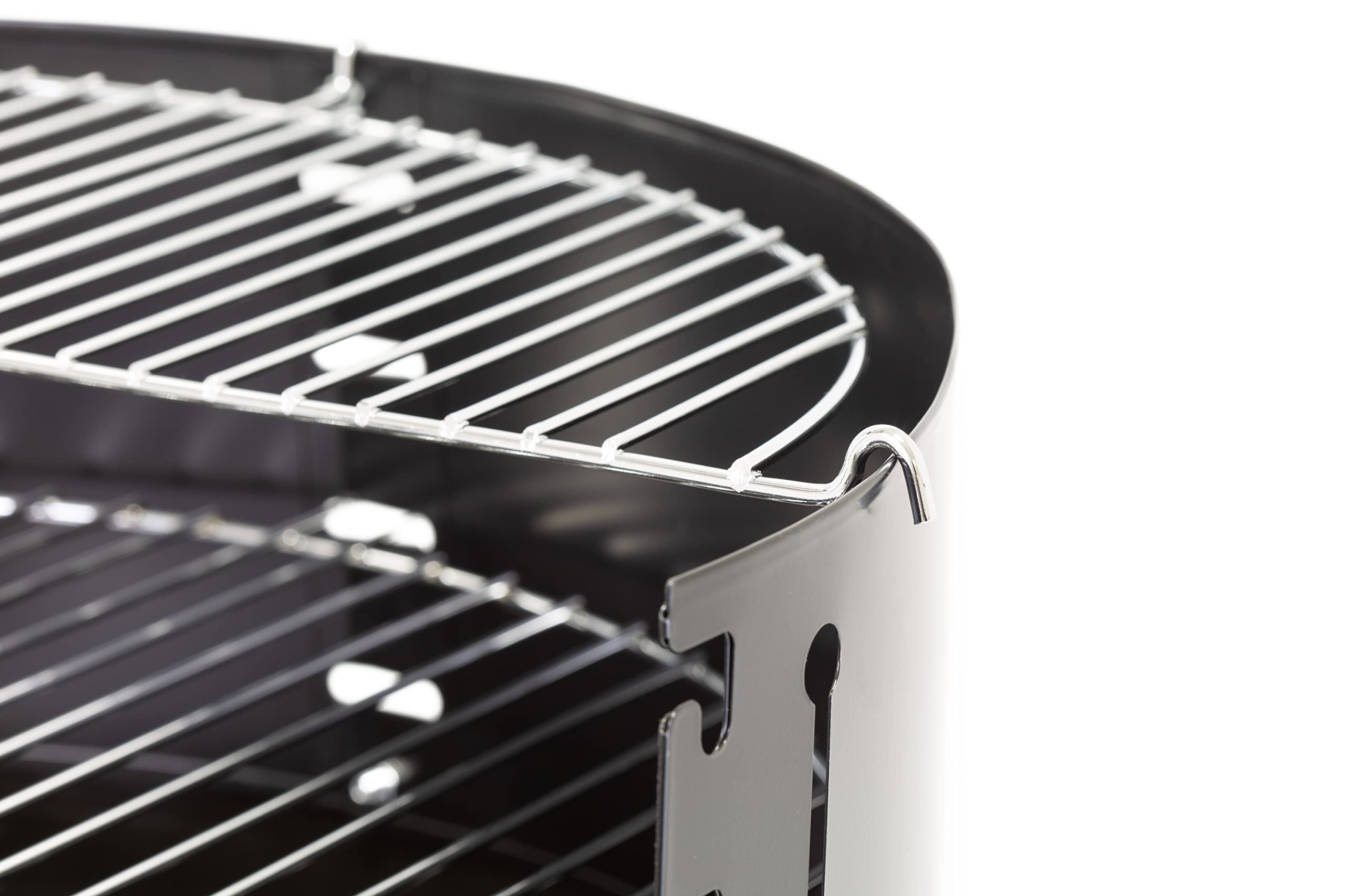 ACTIVA Ibiza, roestvrijstalen houtskool, ronde grill met verstelbaar grillrooster, warmhoudrooster, aslade en ventilatie in de zuil