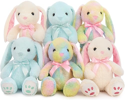 Vista 21 de MaoGoLan 6 juguetes de peluche de animales marinos, animales de peluche del océano para niños, grandes recuerdos de fiesta a granel con ballena, 6