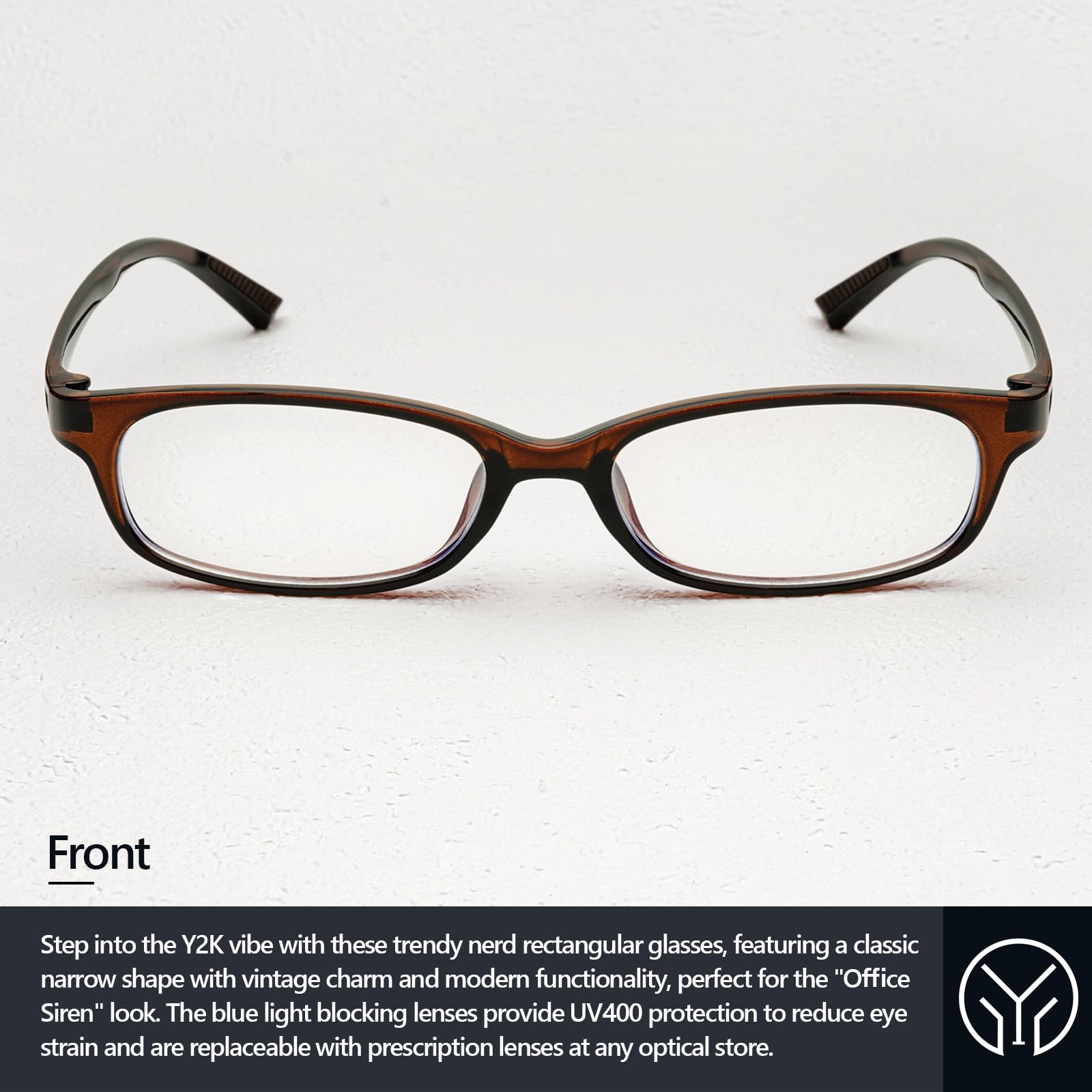 Modische rechteckige Brille für Damen und Herren, blaues Licht, blockierende Brille, schmal, quadratisch, blaues Licht