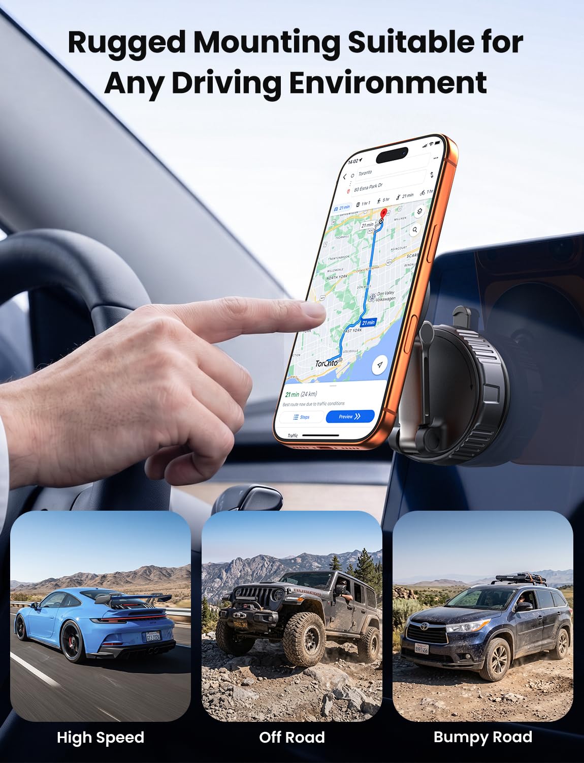 LOXP Supporto per auto MagSafe, supporto per telefono per aspirapolvere per