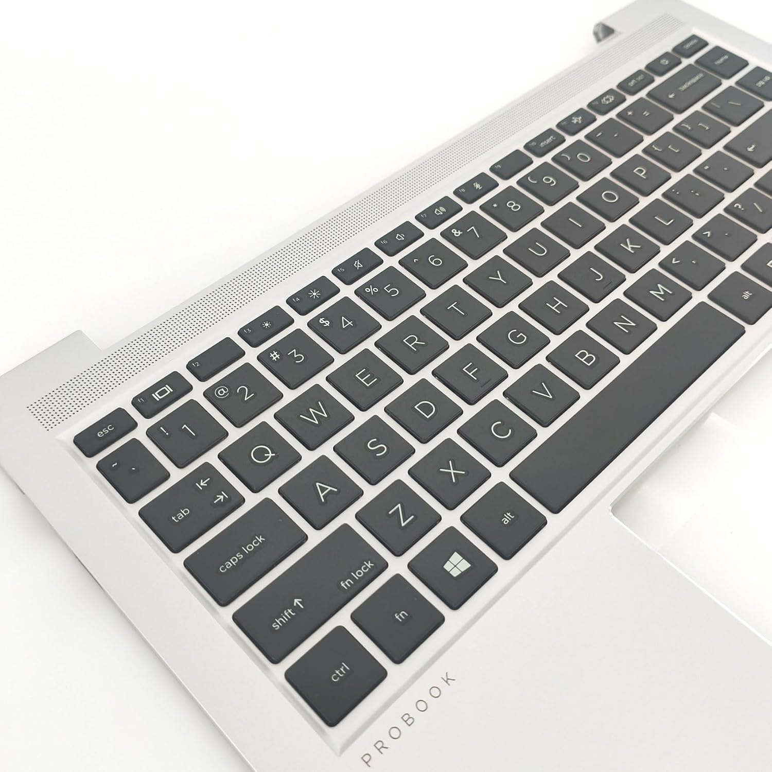 Replacement Upper Case Palmrest for HP Probook 440 G10 Series Laptop with Backlit Keyboard Assembly US Layout Top Cover N42405-001 Silver