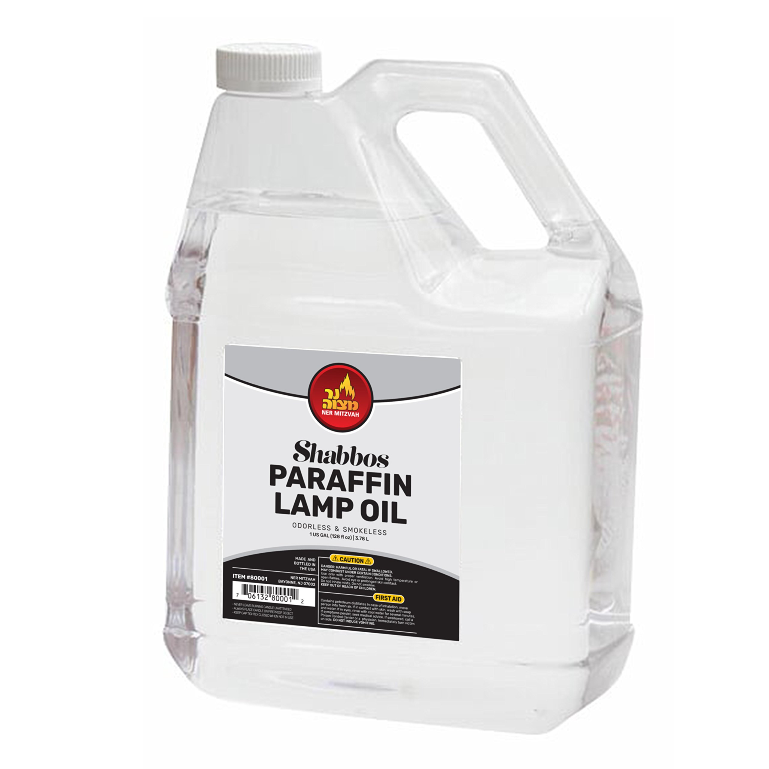 1 Gallon Paraffin Lamp Oil Clear Smokeless, Odorless, Clean Burning