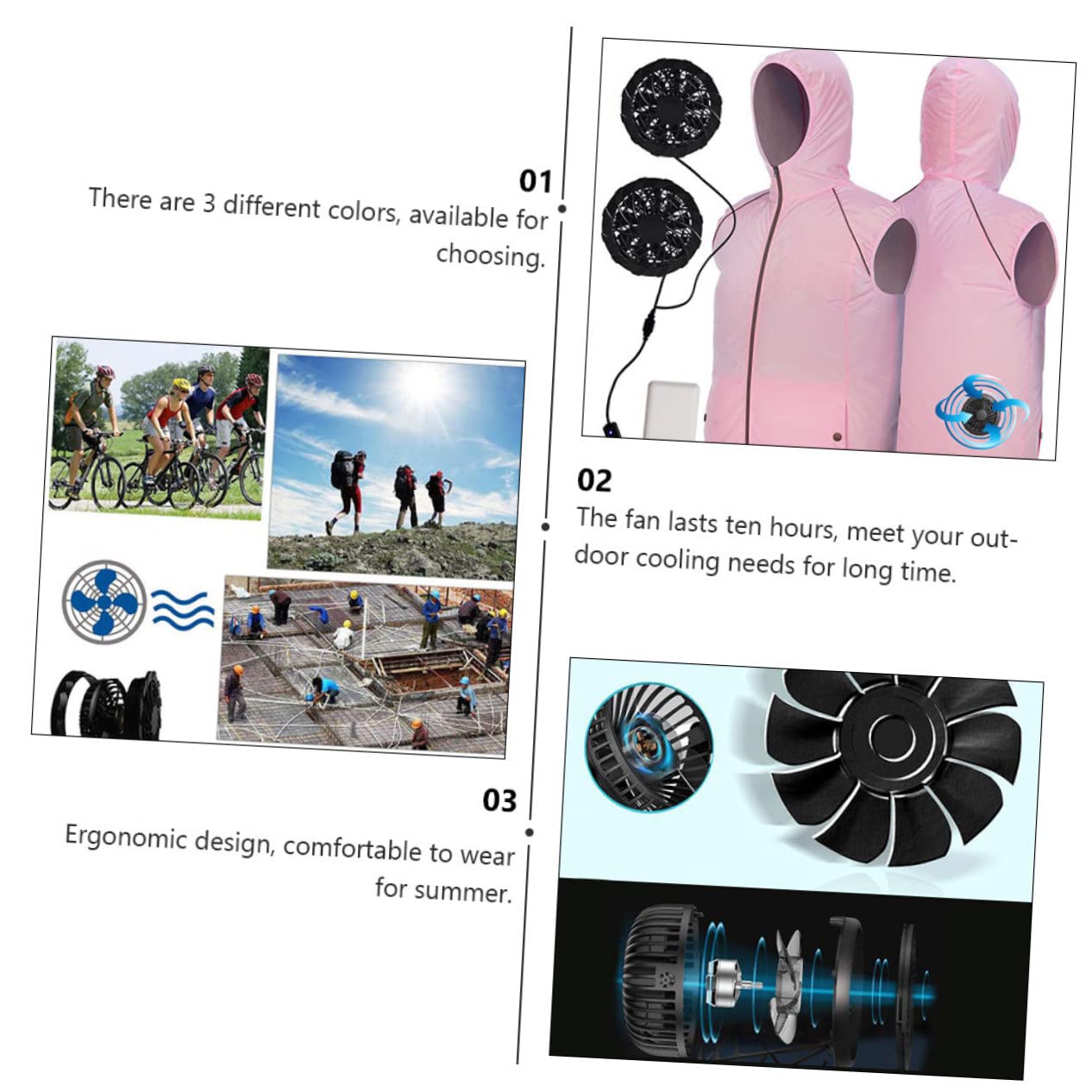 DOITOOL Chaleco De Enfriamiento Chaleco De Hielo Reflectante Chaqueta De Enfriamiento De o Ventilador De Ciclismo Chaquetas Reflectantes Para Hombres Alimentado