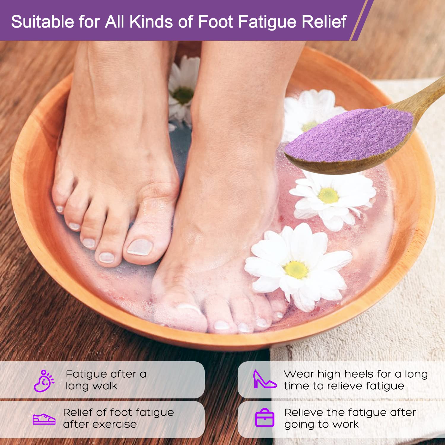 Sól do namaczania stóp z solą Epsom do namaczania lawendy zestaw do pedicure kąpiel stóp - 20 sztuk soli morskich do kąpieli pedicure stóp spa moczyć produkty zestaw 20 ml olejek z drzewa