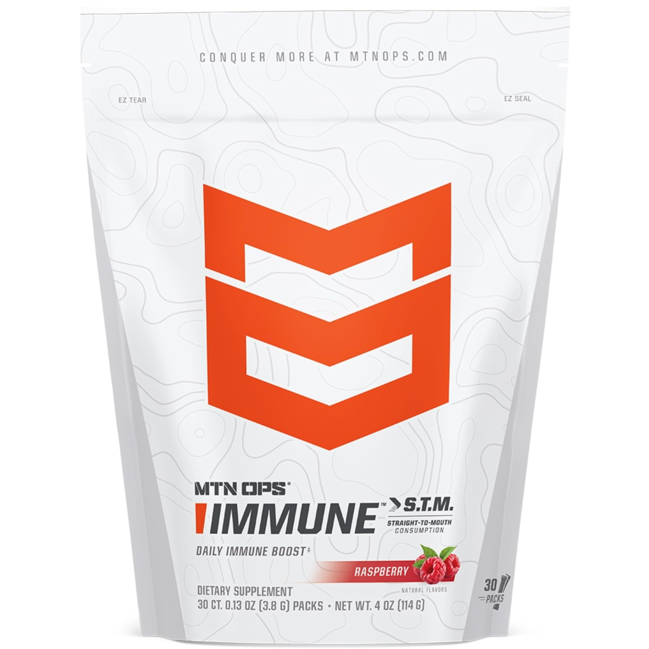 MTN OPS Immune STM On-the-Go Immune Support, Raspberry