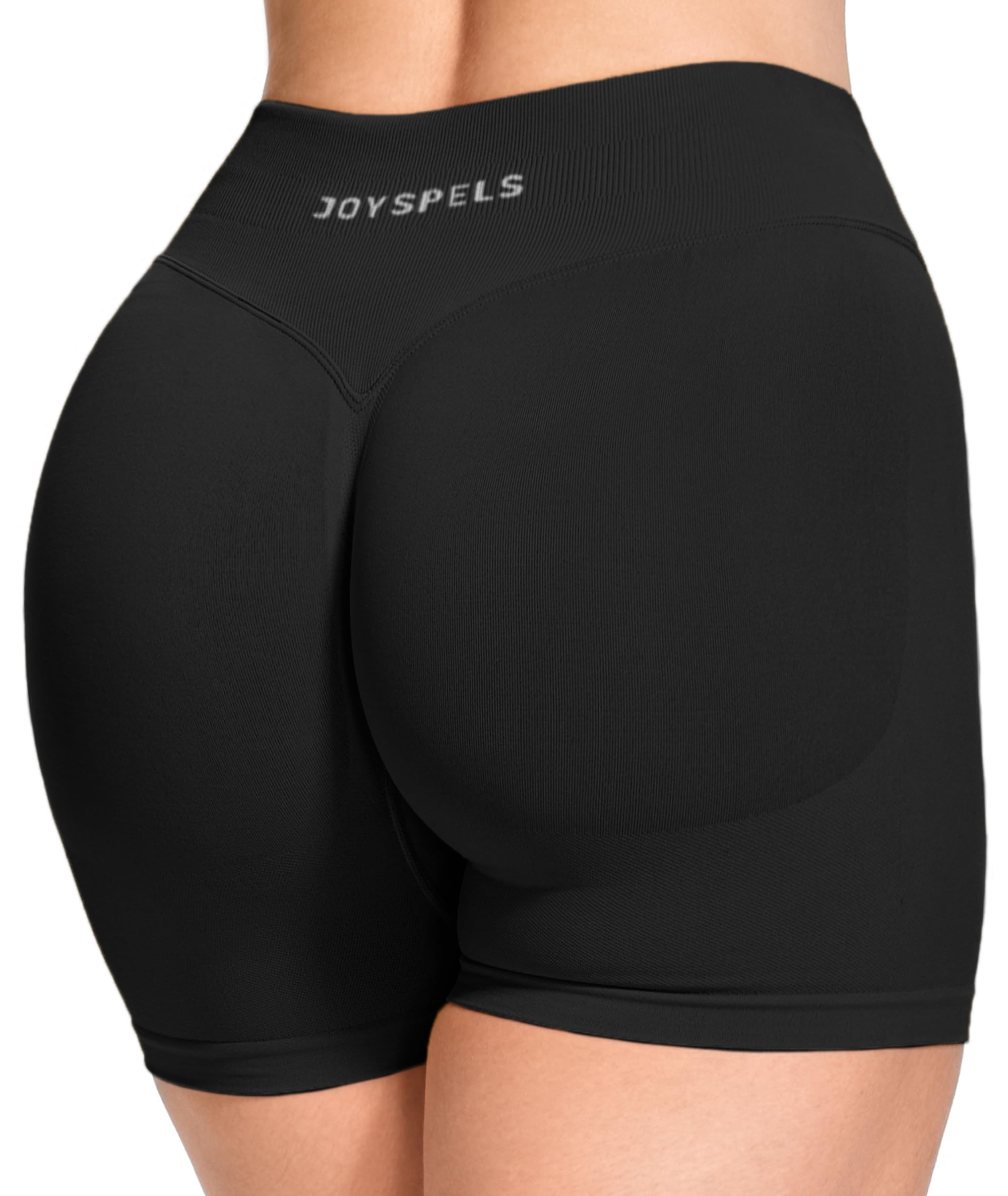 JOYSPELS Scrunch Butt Sport Gym Shorts Damen, V Förmige Bund Kurze Sporthose Damen Radlerhose High Waist Booty Shorts Po Push Up