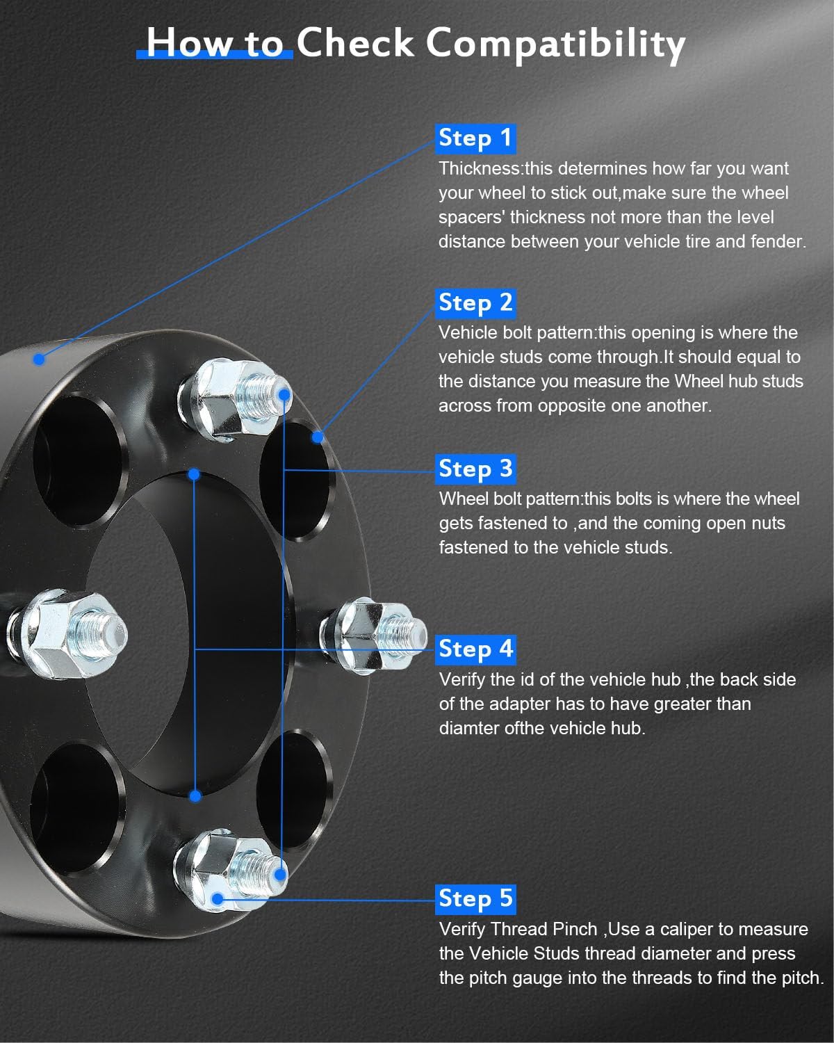 ECCPP 4PCS 4x110 to 4x110 Wheel Spacer 1.5" Wheel Adapter 99-05 for Bombardier 83-09 for Honda 87-88 07-09 for Kawasaki 02-09 for Suzuki 89-91 93-09 for Yamaha