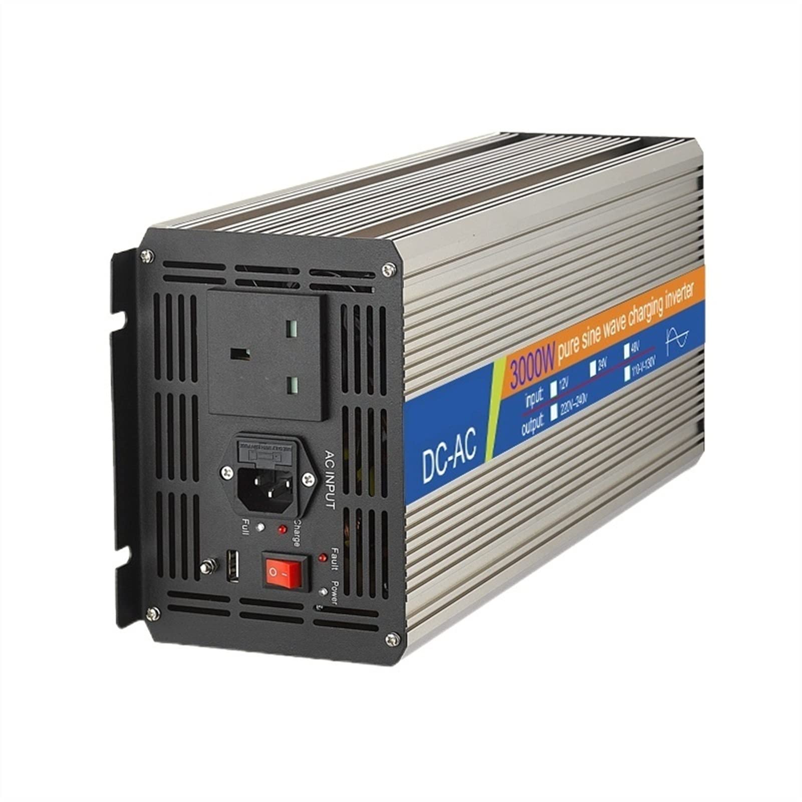 Inverter Solare Ibrido, Inverter complementare a onda sinusoidale ad alta frequenza 3000W UPS Auto for la casa con inverter di ricarica 12V